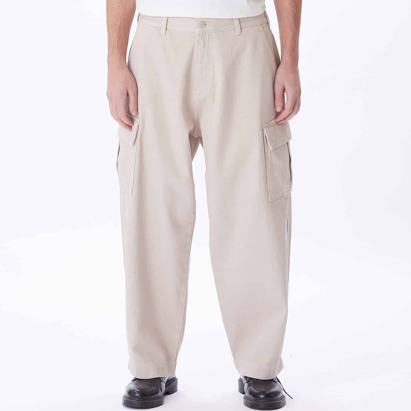 PANTALONI CARGO IN DENIM OBEY BIGWIG Clay 