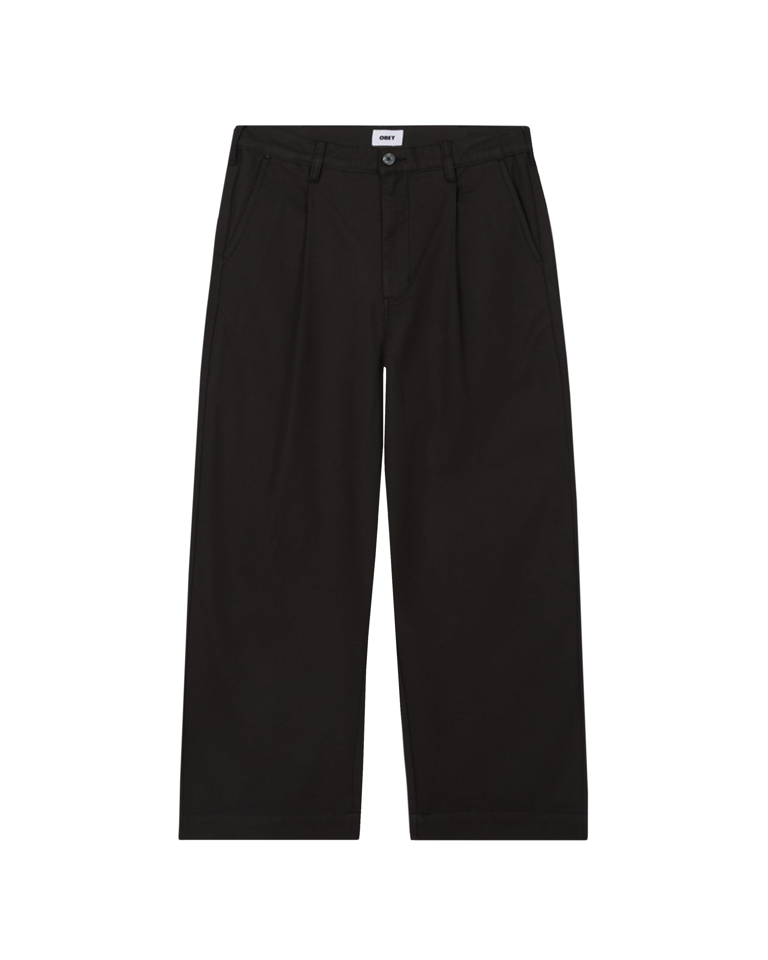 PANTALONI OBEY OLIVER CON PIEGHE Nero Pirata