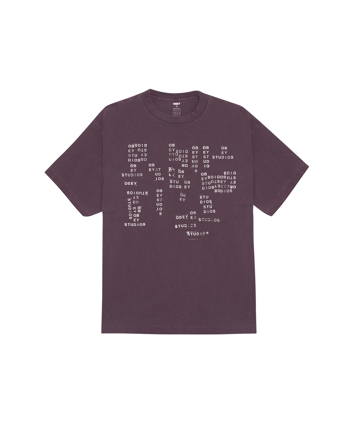 OBEY T-SHIRT Studios Stamp Pigment Plum Perfect