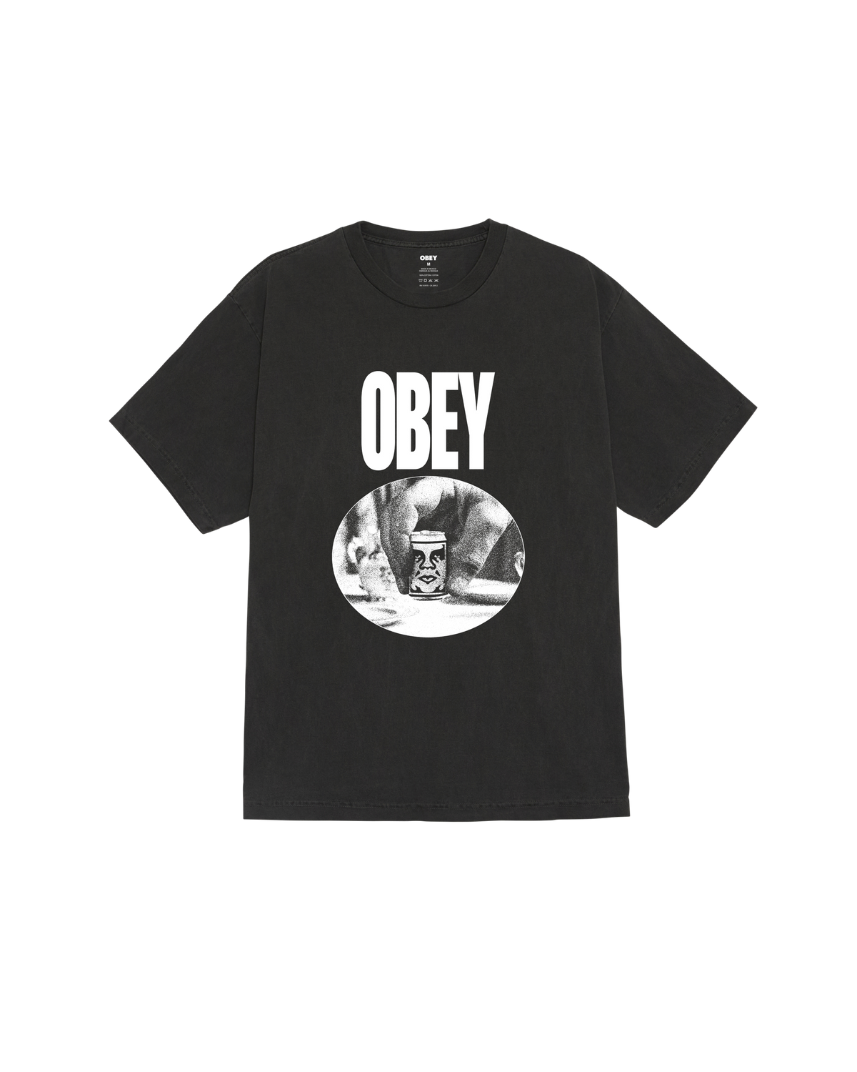 OBEY T-SHIRT CAN PIGMENT DUSTY BLACK