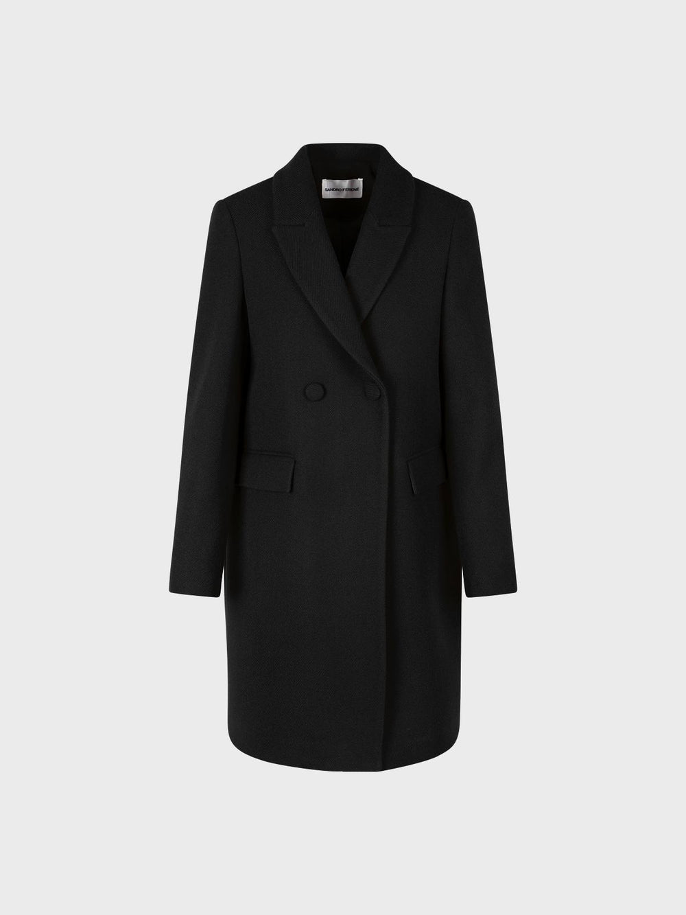 Sandro Ferrone Cappotto doppio petto basico nero