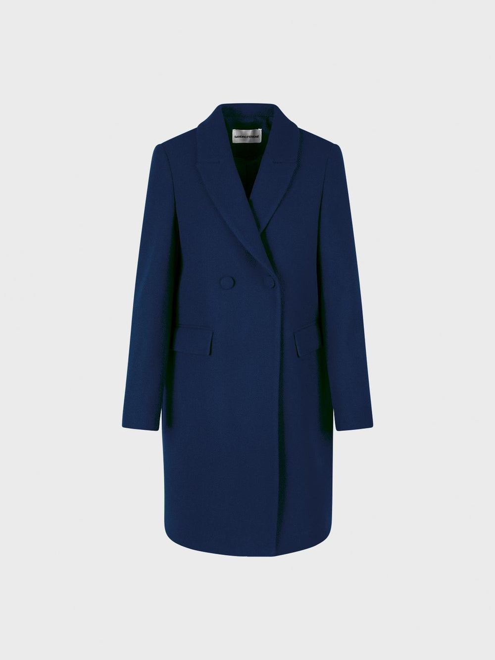 Sandro Ferrone Cappotto doppio petto basico blu navy