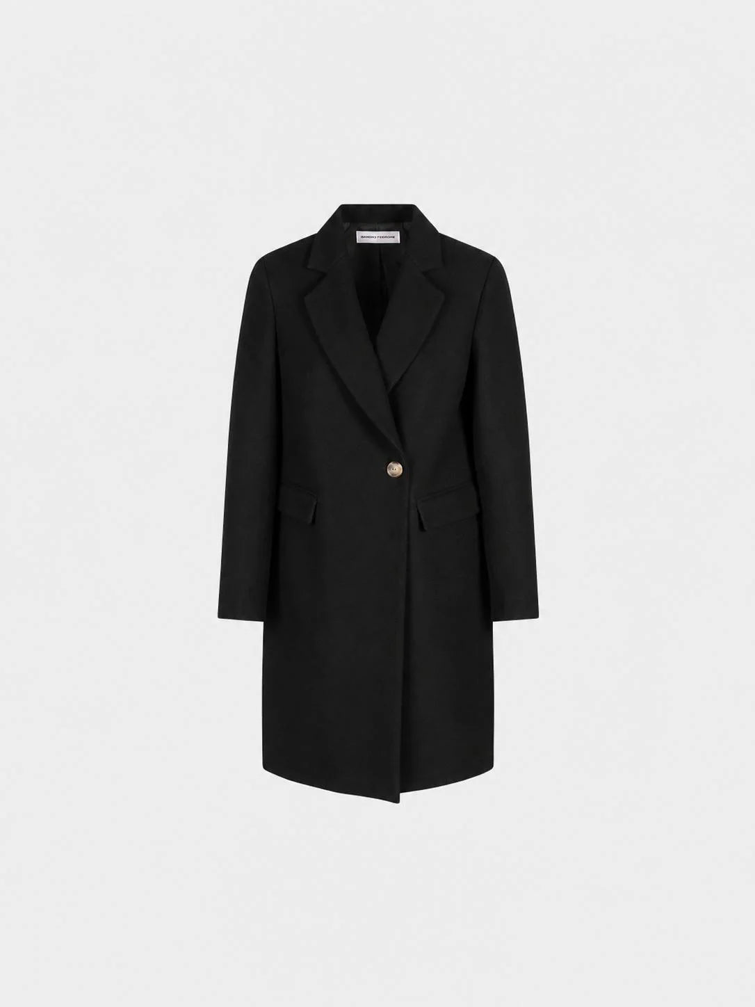 SANDRO FERRONE Cappotto misto lana NERO