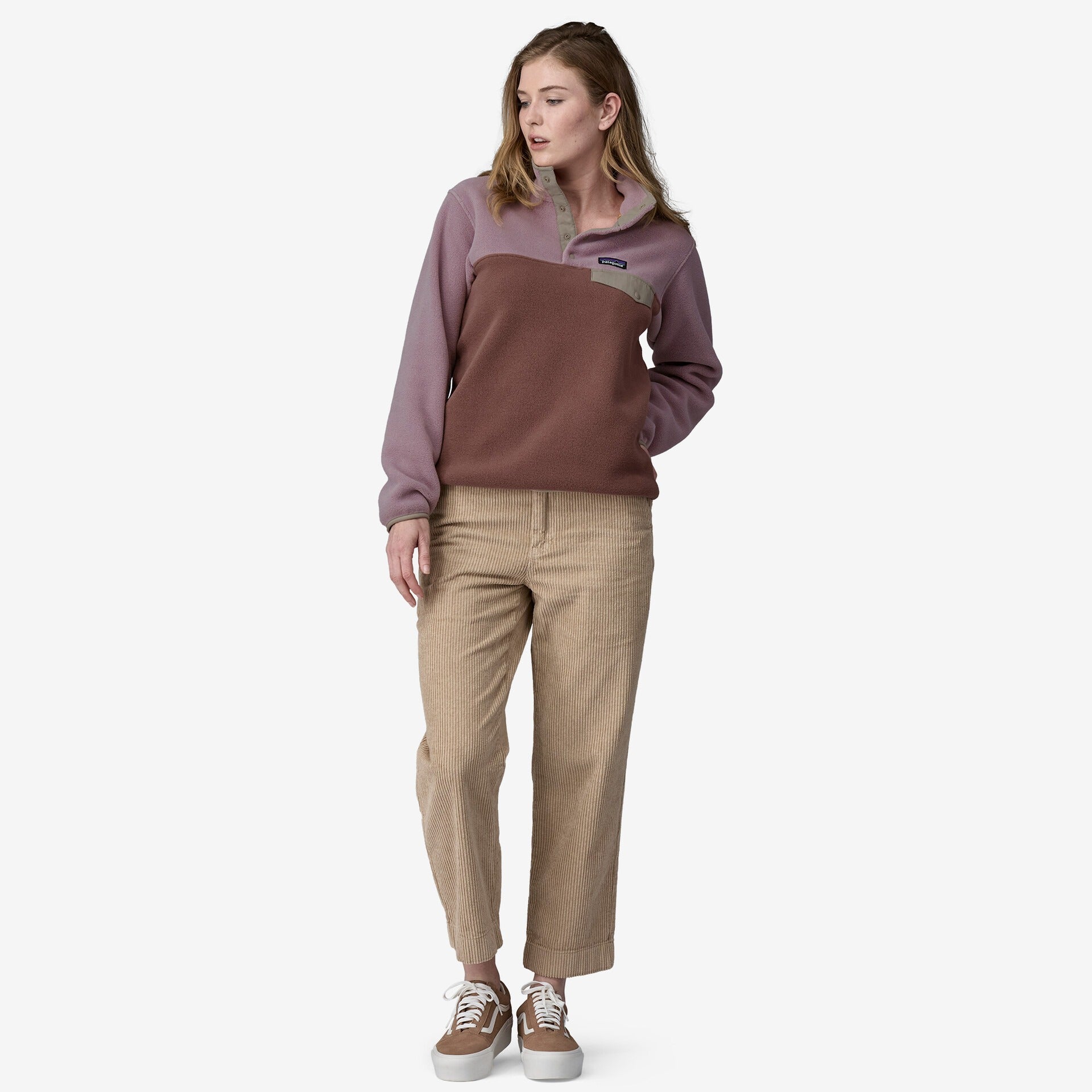 Felpa in pile leggero Synchilla® Snap-T® da donna PATAGONIA Dulce Mauve 