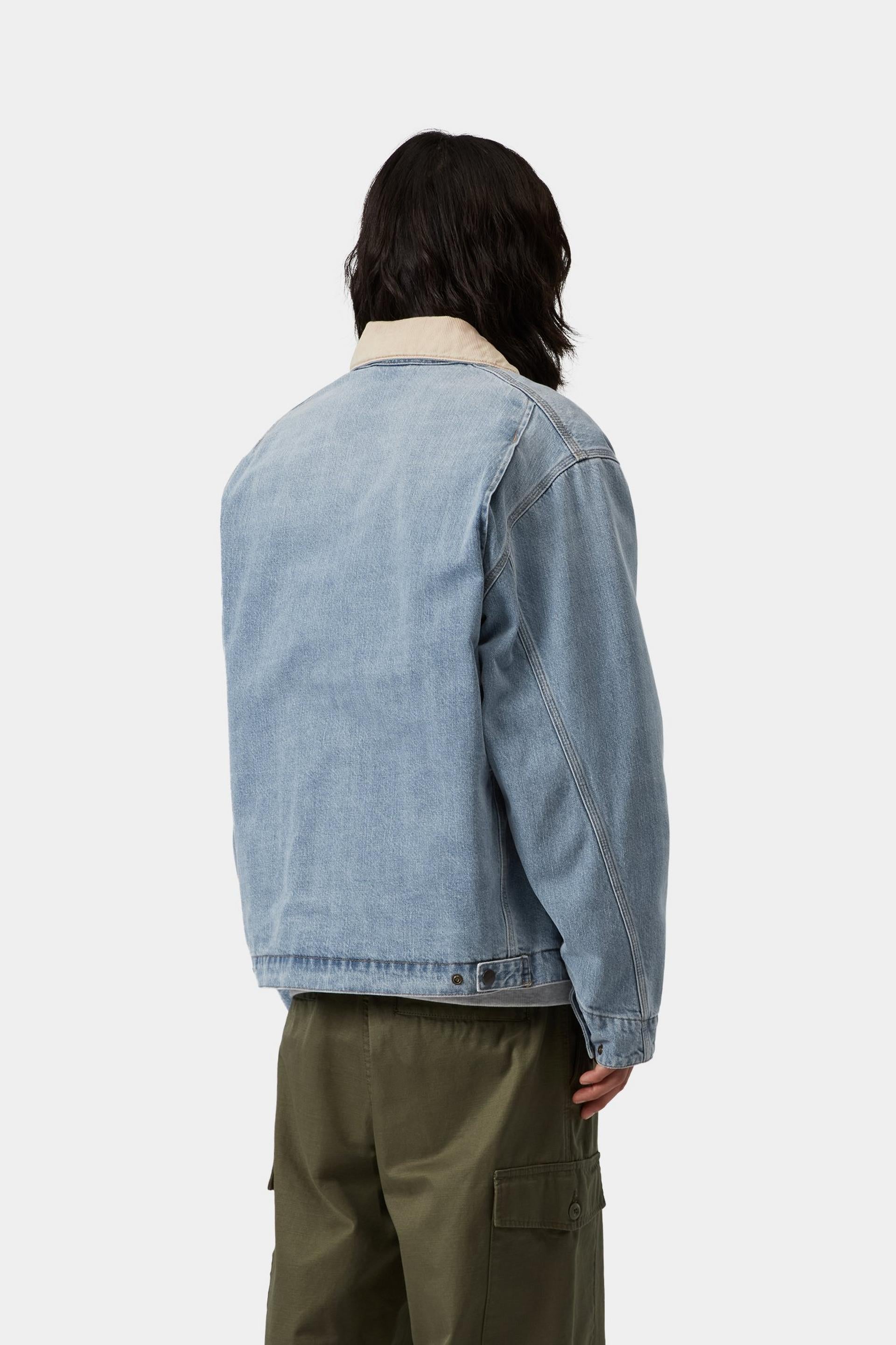 CARHARTT WIP OG Detroit Jacket Blue / Dusty H Brown Burst washed