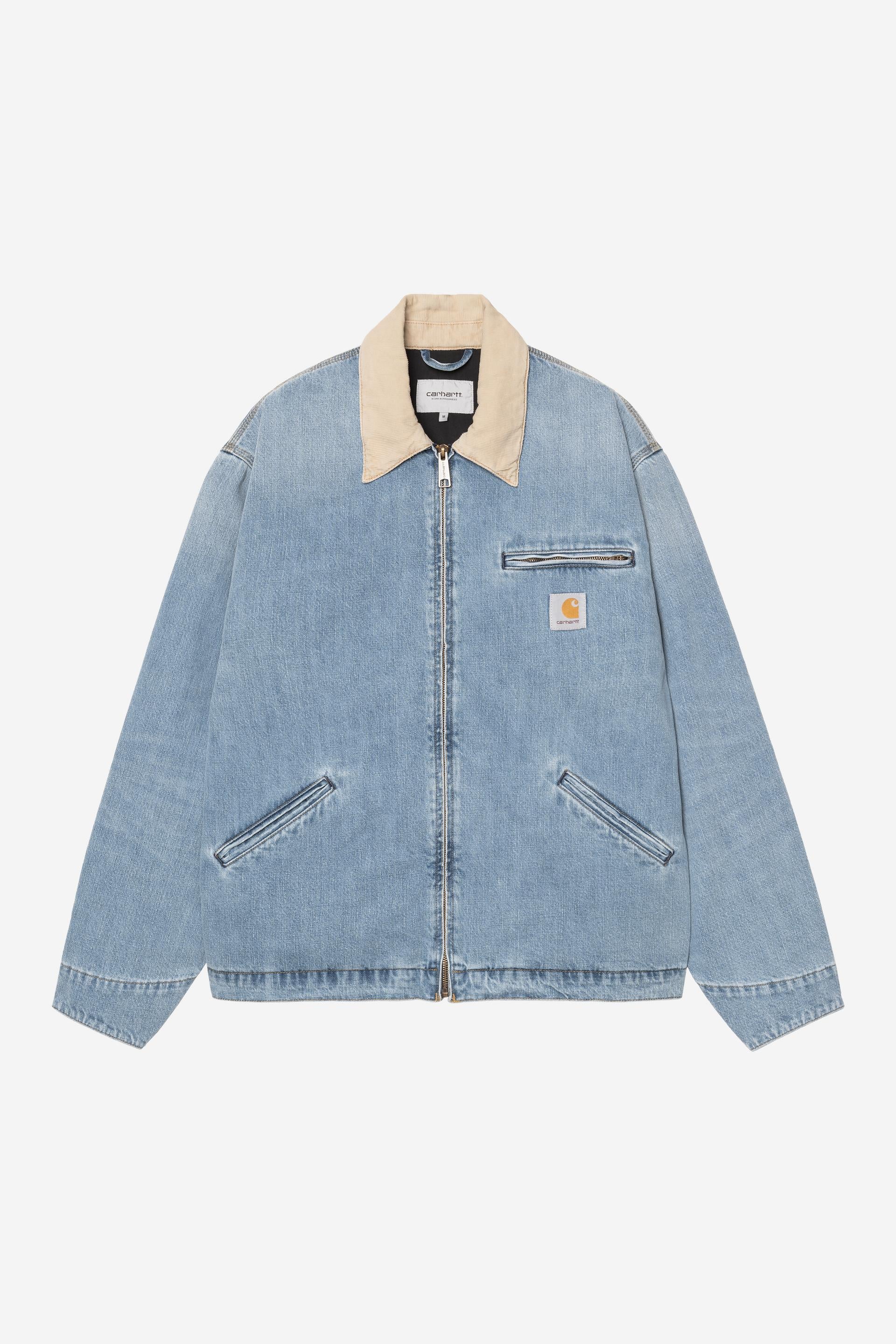 CARHARTT WIP OG Detroit Jacket Blue / Dusty H Brown Burst washed