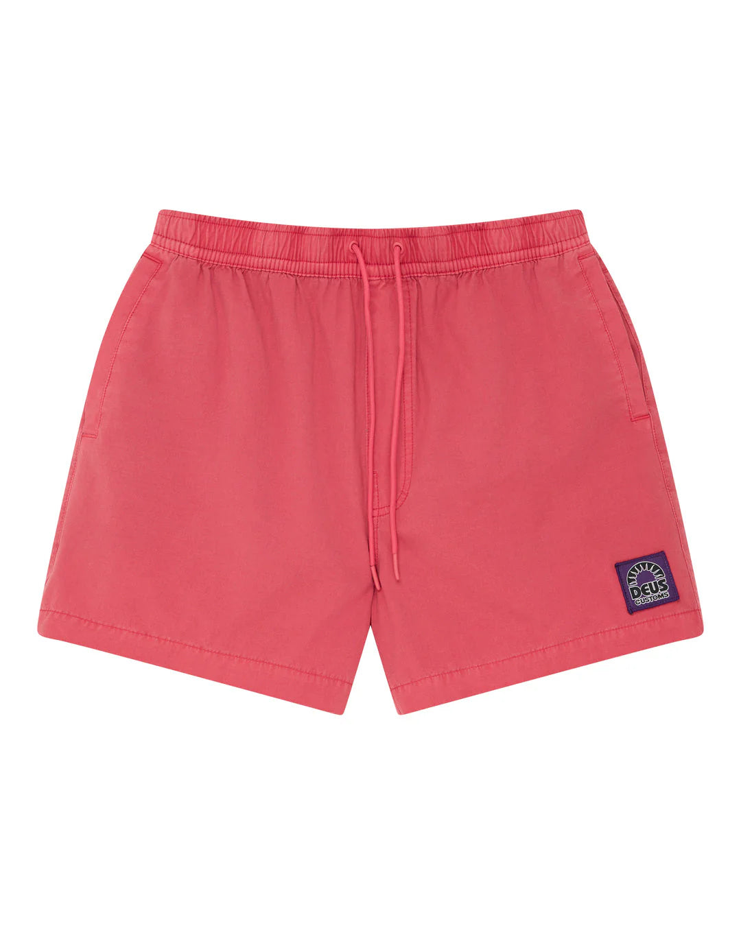 DEUS EX MACHINA Shorts Sandbar Garment Dyed Mesh Melon Red