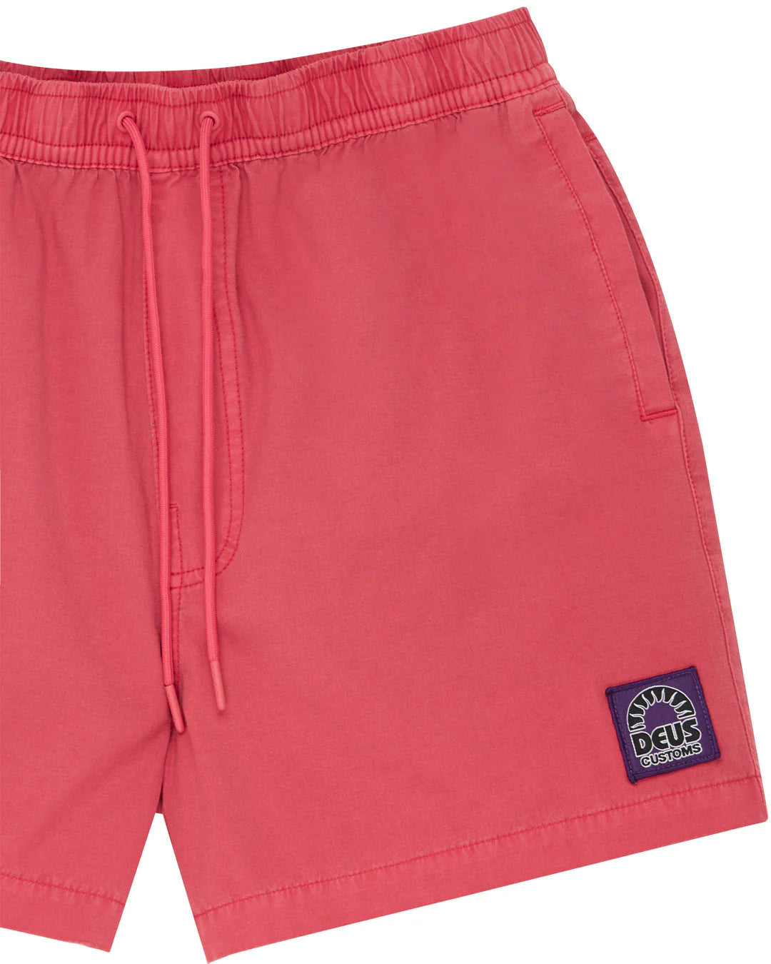 DEUS EX MACHINA Shorts Sandbar Garment Dyed Mesh Melon Red