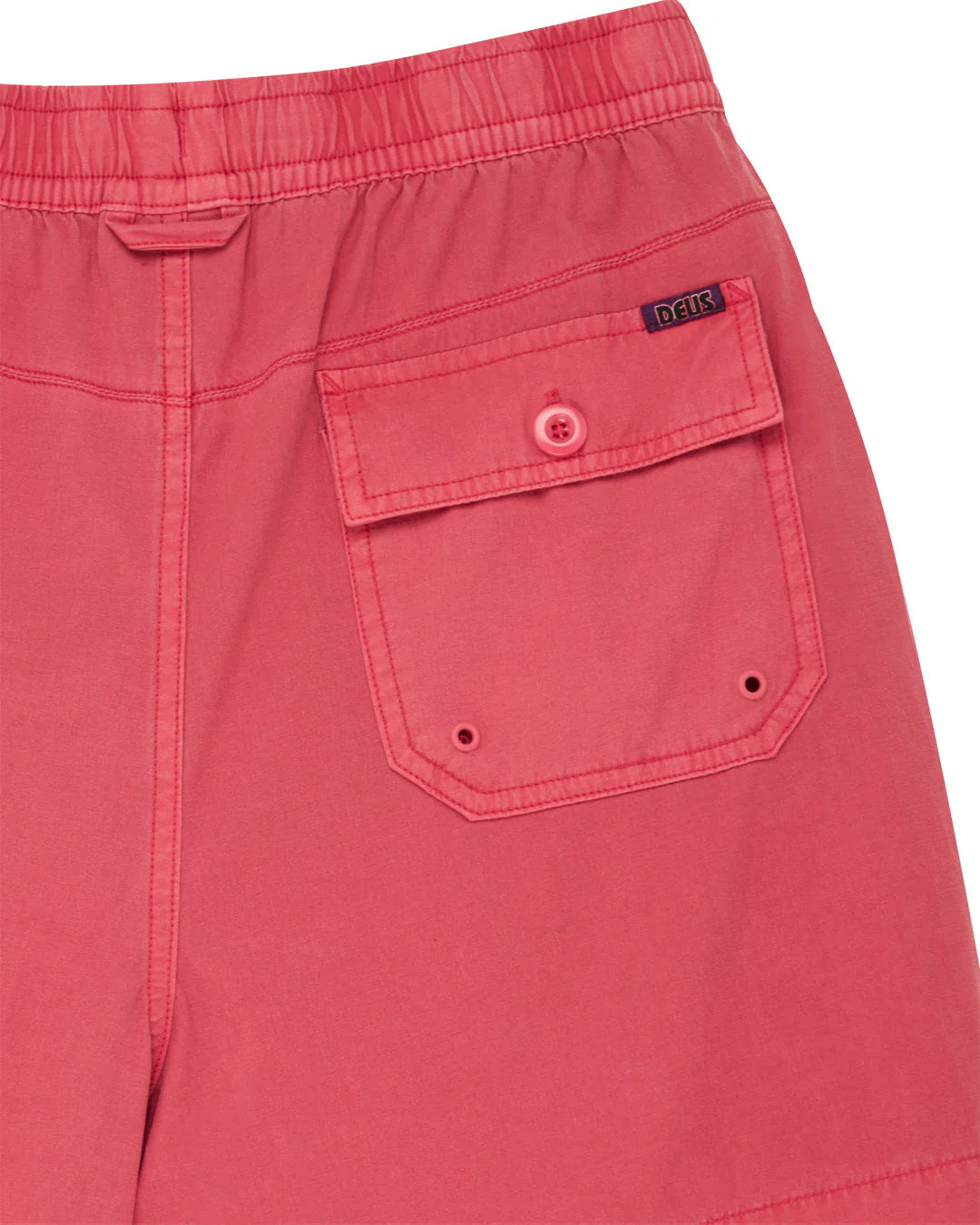 DEUS EX MACHINA Shorts Sandbar Garment Dyed Mesh Melon Red