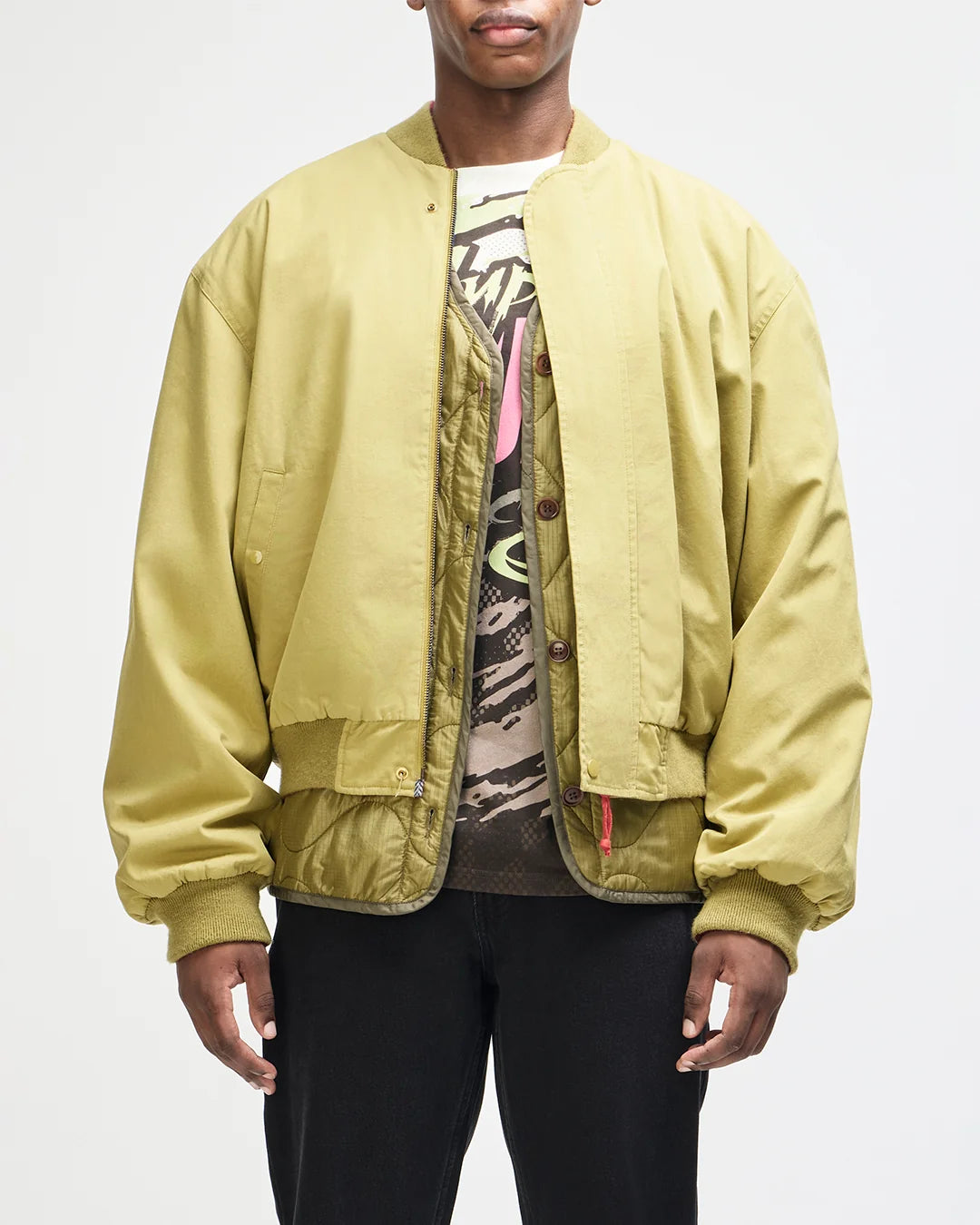 DEUS EX MACHINA Pendula Reversible Jacket Willow Green-Blanket Red