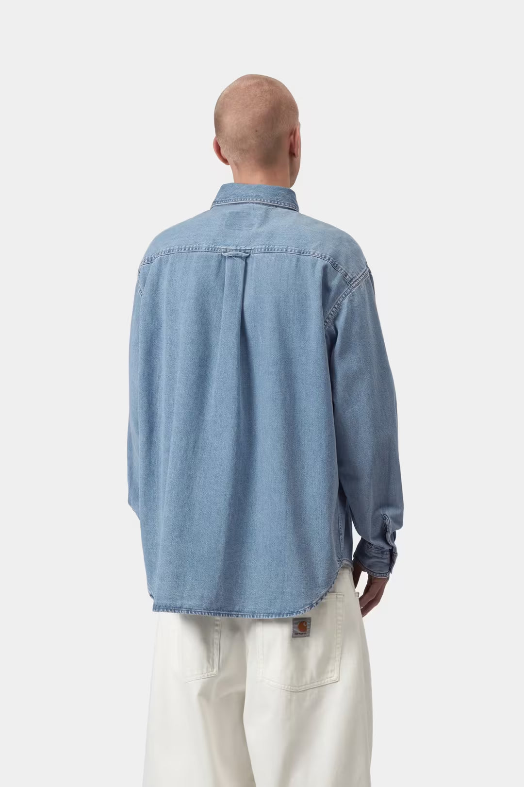 CARHARTT WIP L/S Lucas Shirt Blue, Bleached