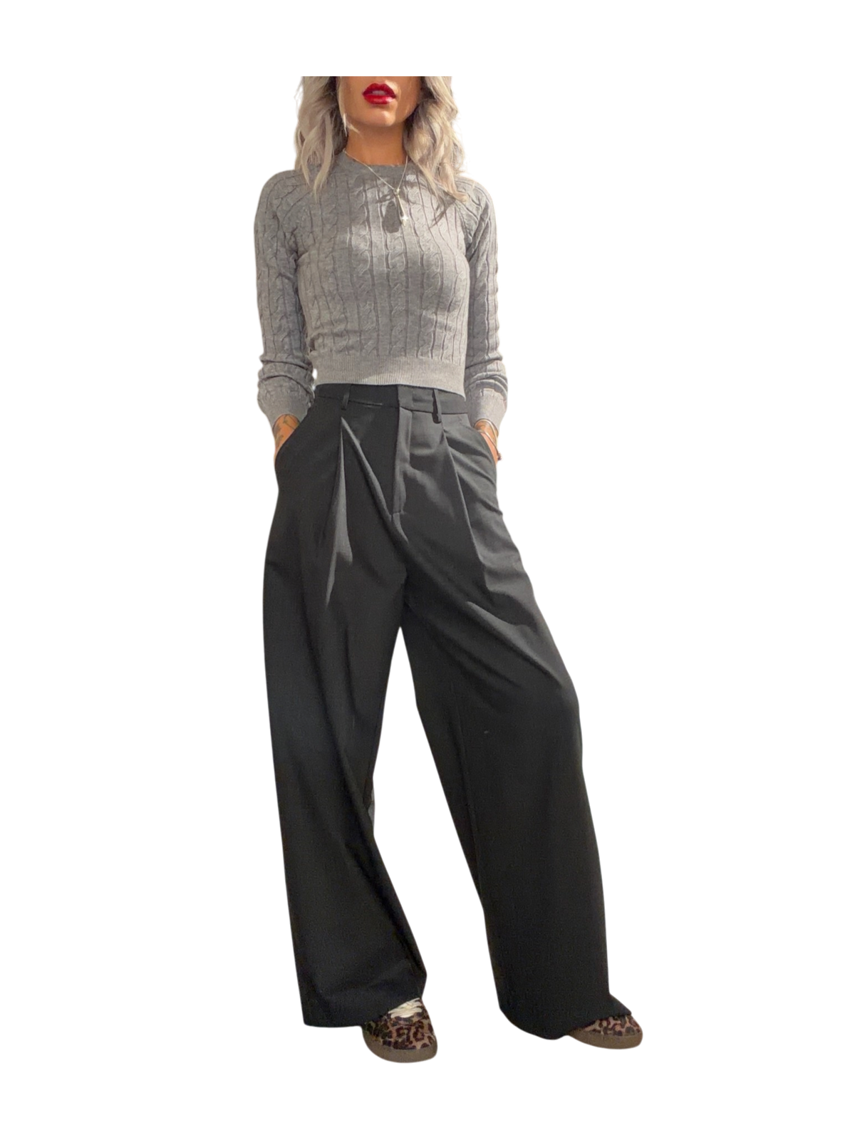 MERCI Pantalone palazzo Stone