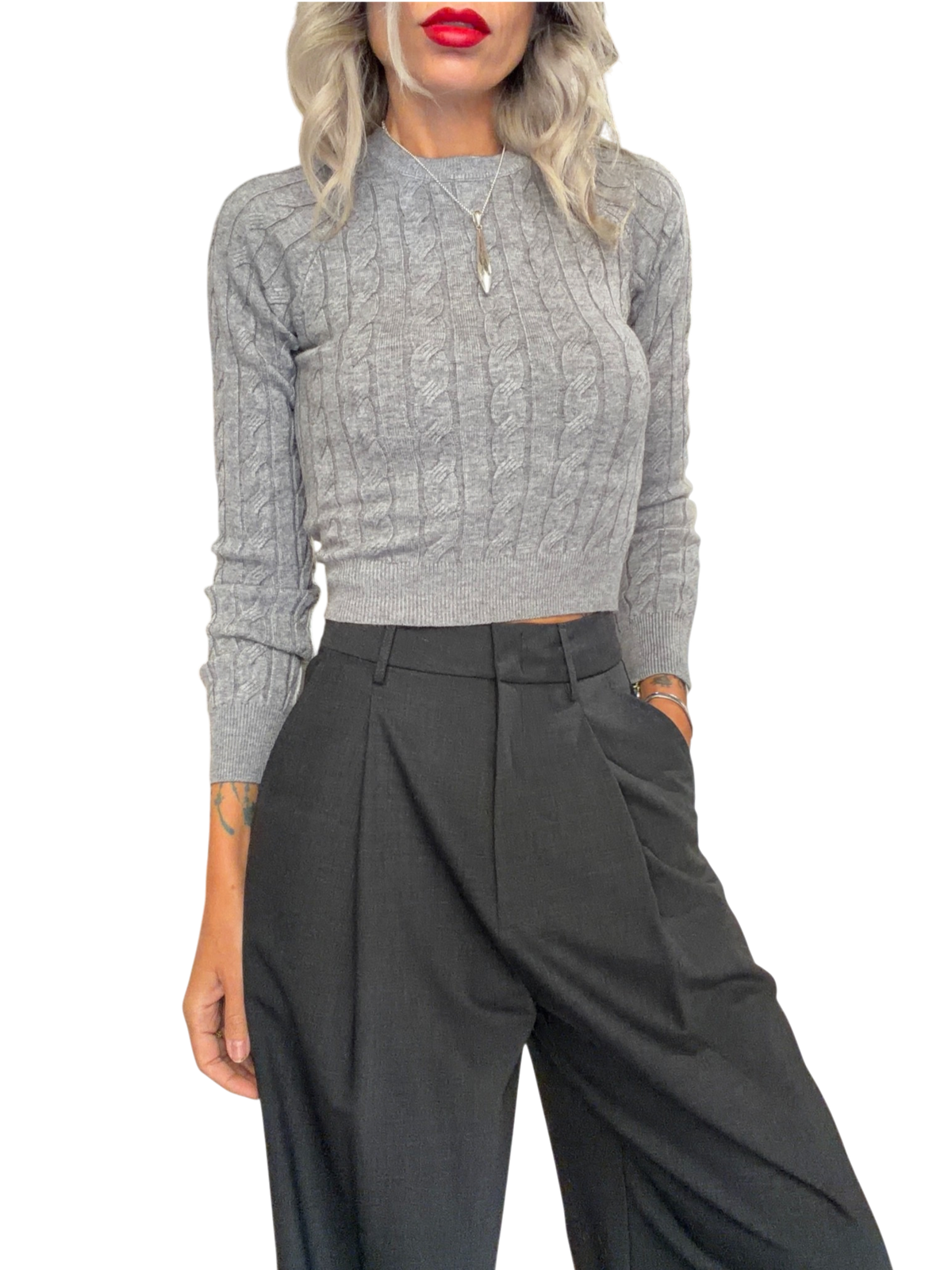 MERCI Pantalone palazzo Stone