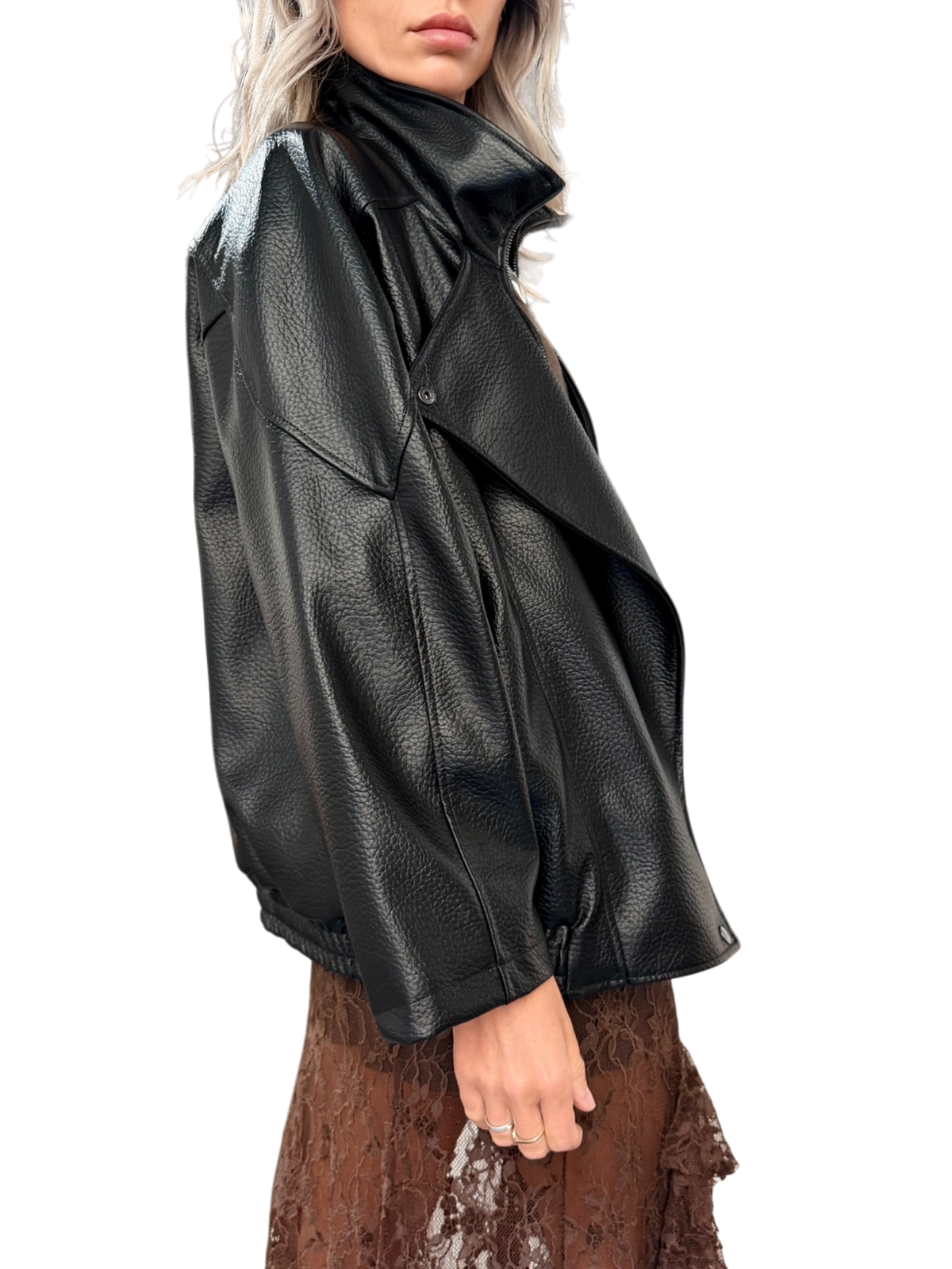 HAVE ONE Biker Ecopelle Nero