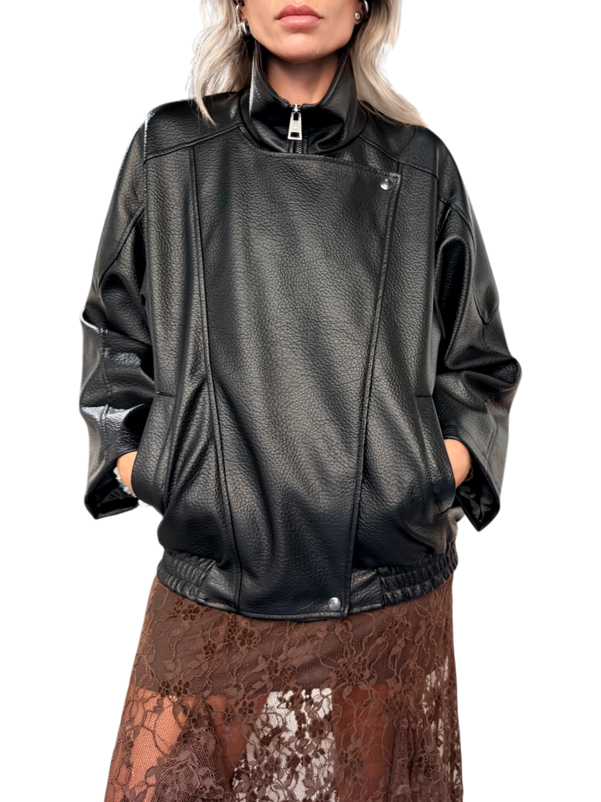 HAVE ONE Biker Ecopelle Nero