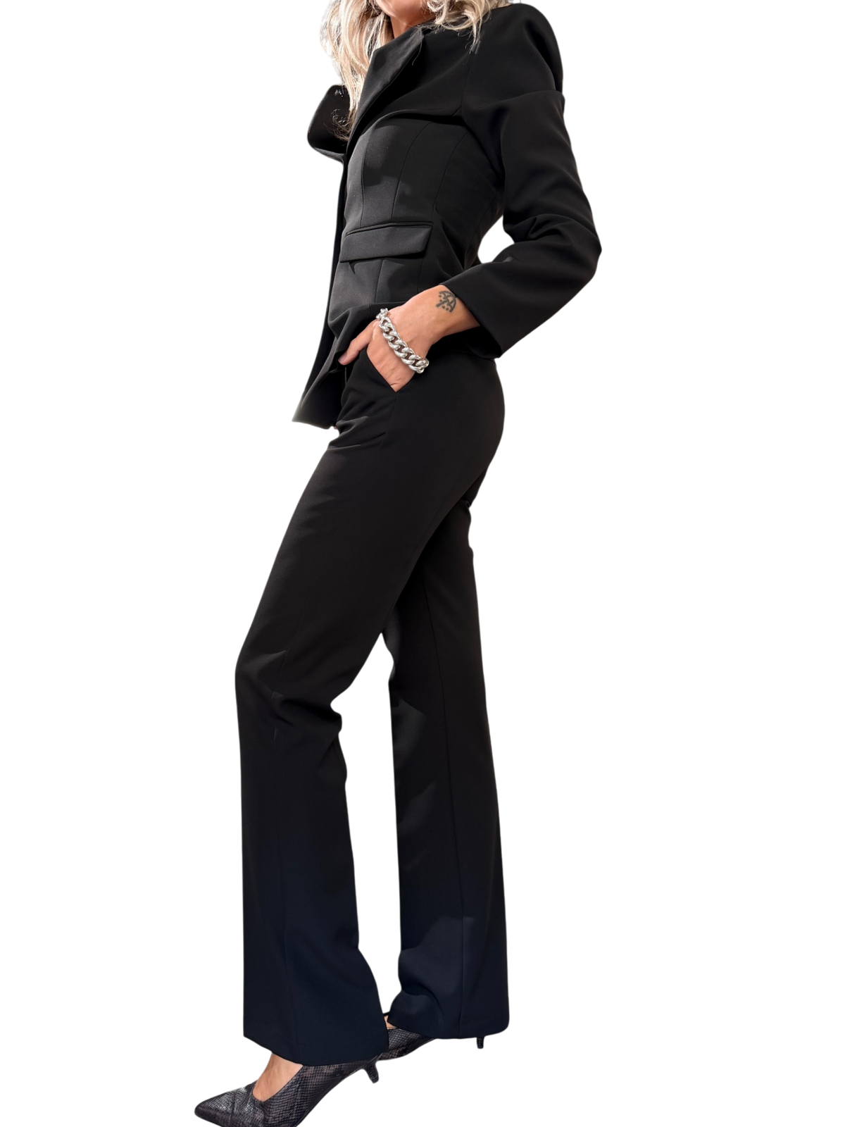 HAVE ONE Pantalone dritto nero
