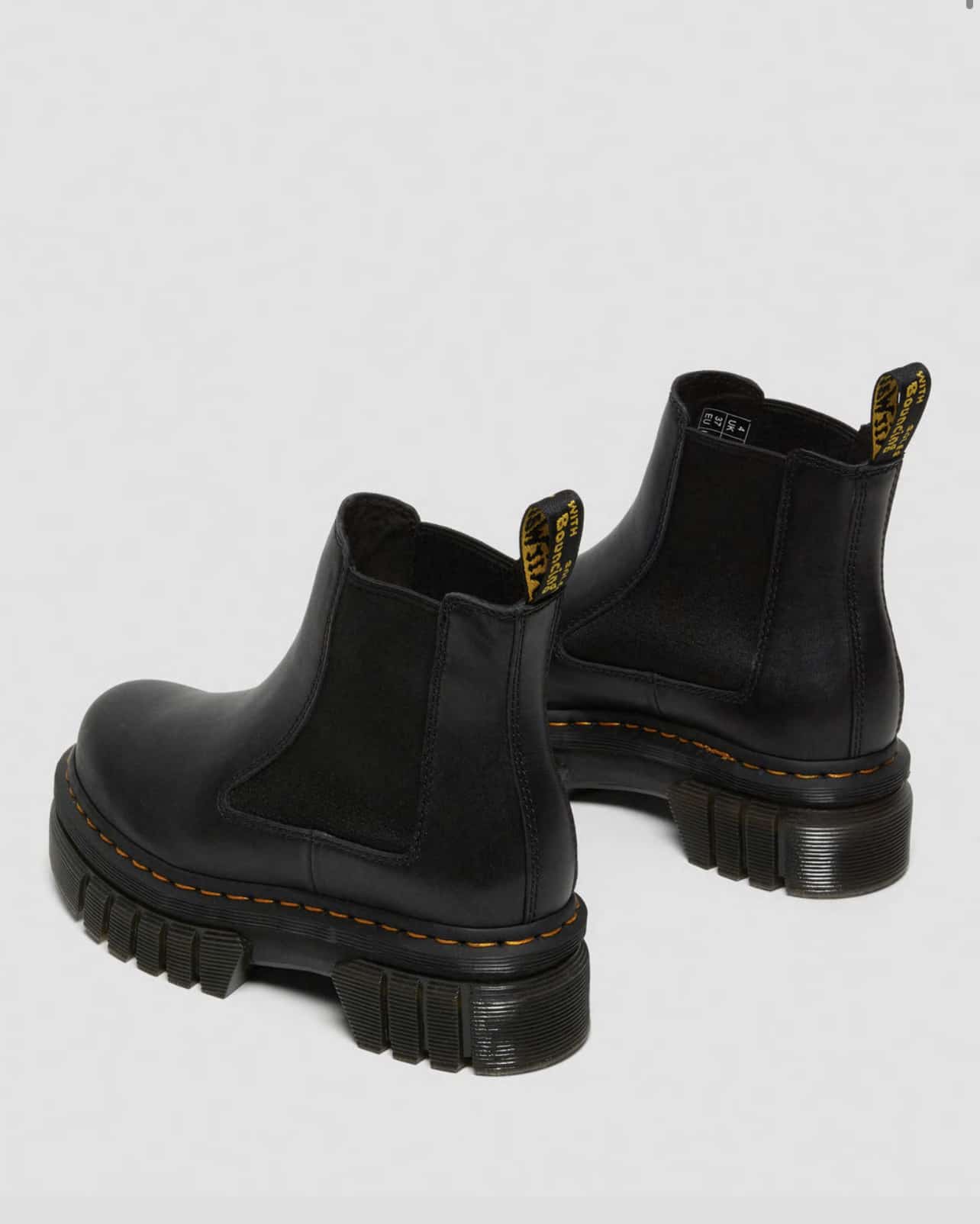 DR MARTENS STIVALETTI CHELSEA PLATFORM AUDRICK IN PELLE NAPPA Lux 
