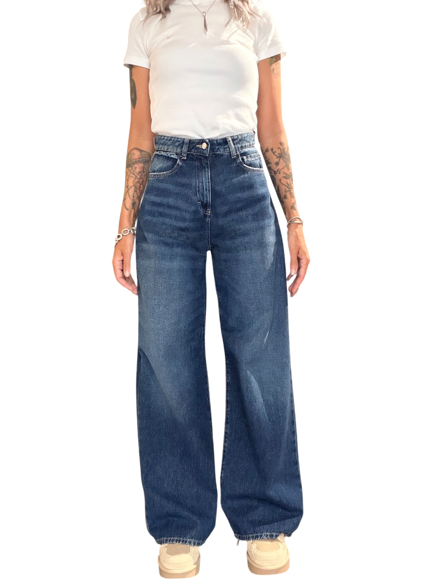 ICON DENIM Jeans Wide Leg DEBBY DEEP BLUE