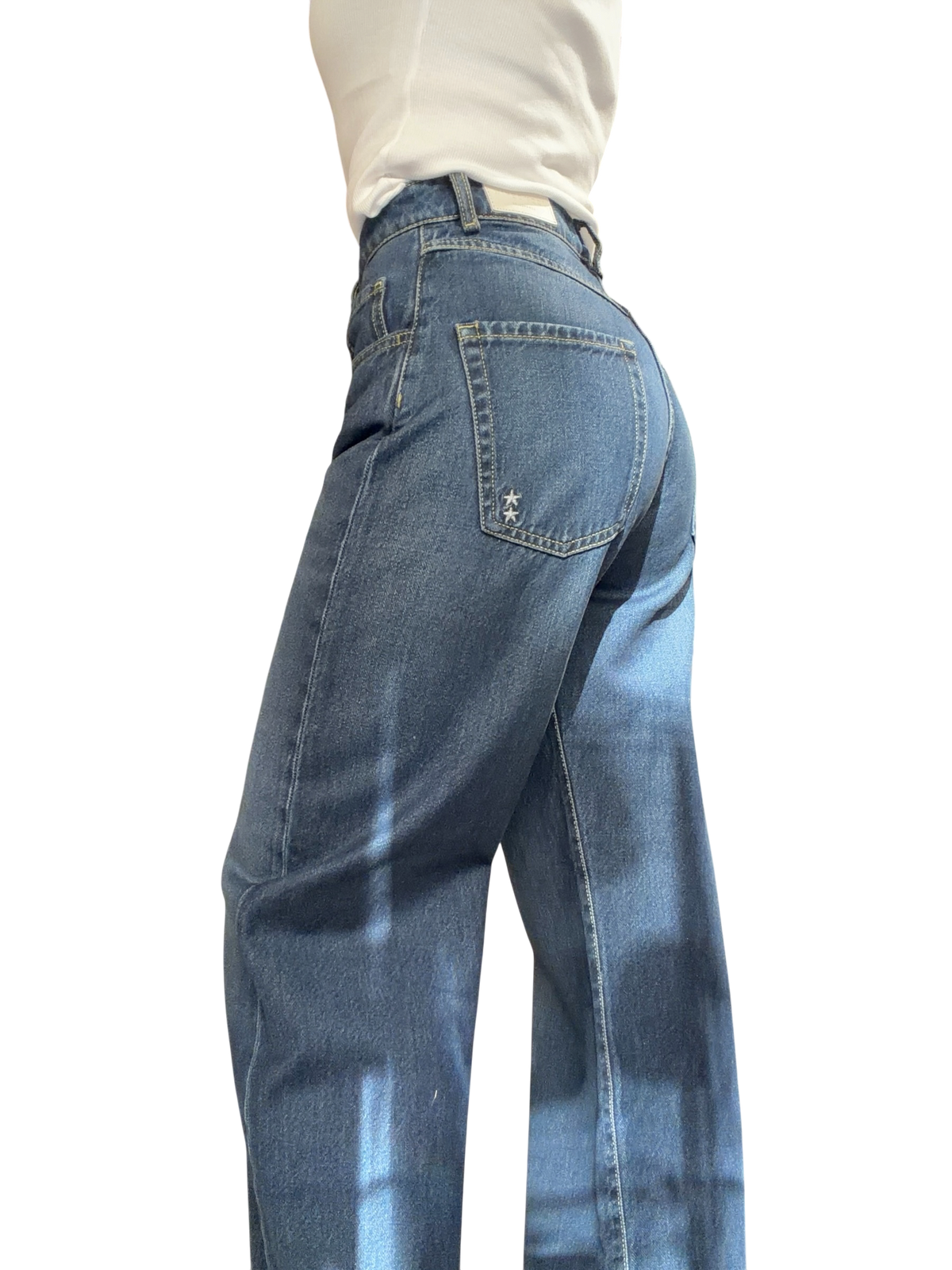 ICON DENIM Jeans Wide Leg POPPY DUSTY BLUE