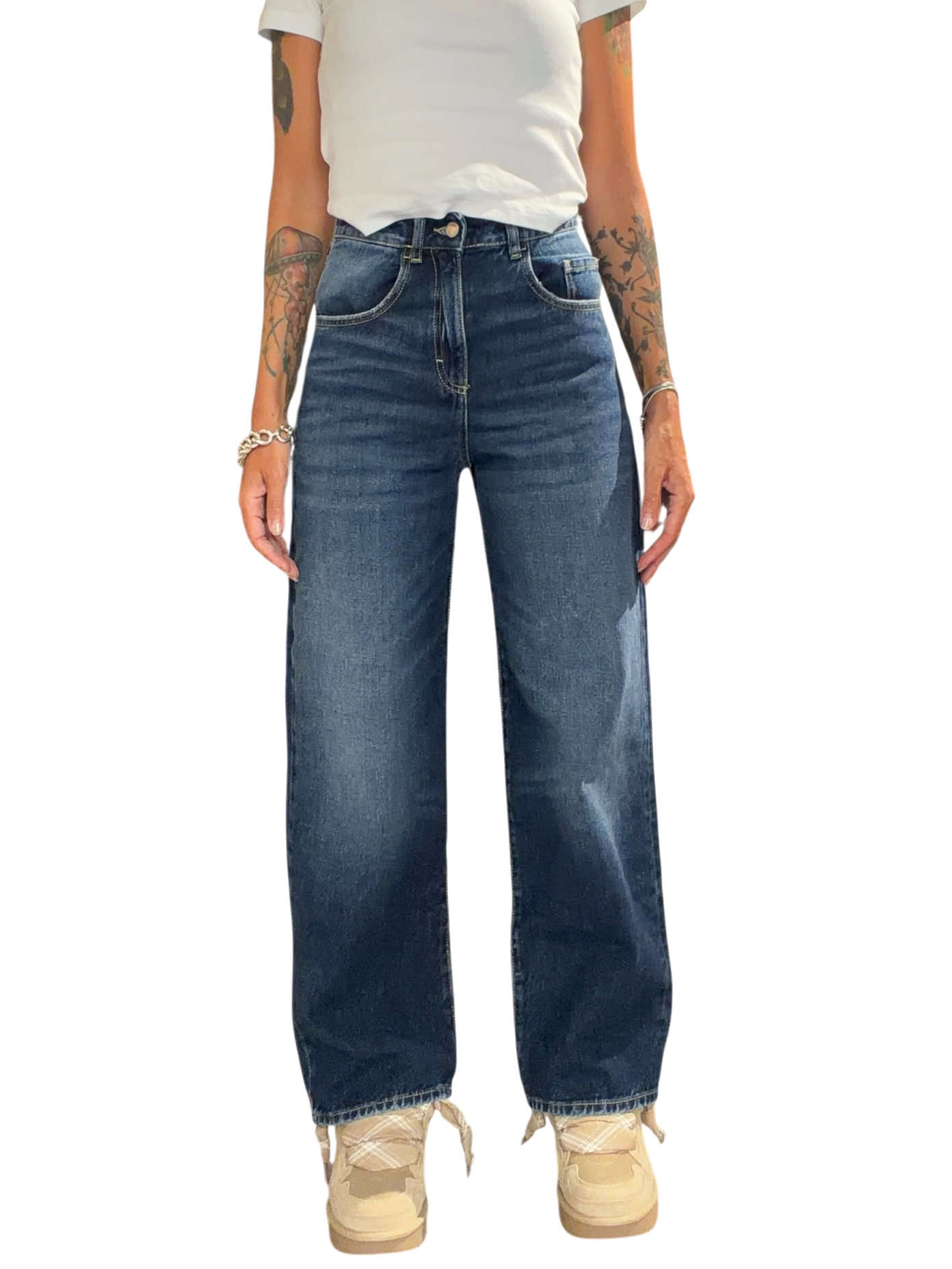 ICON DENIM Jeans Wide Leg POPPY DEEP BLUE