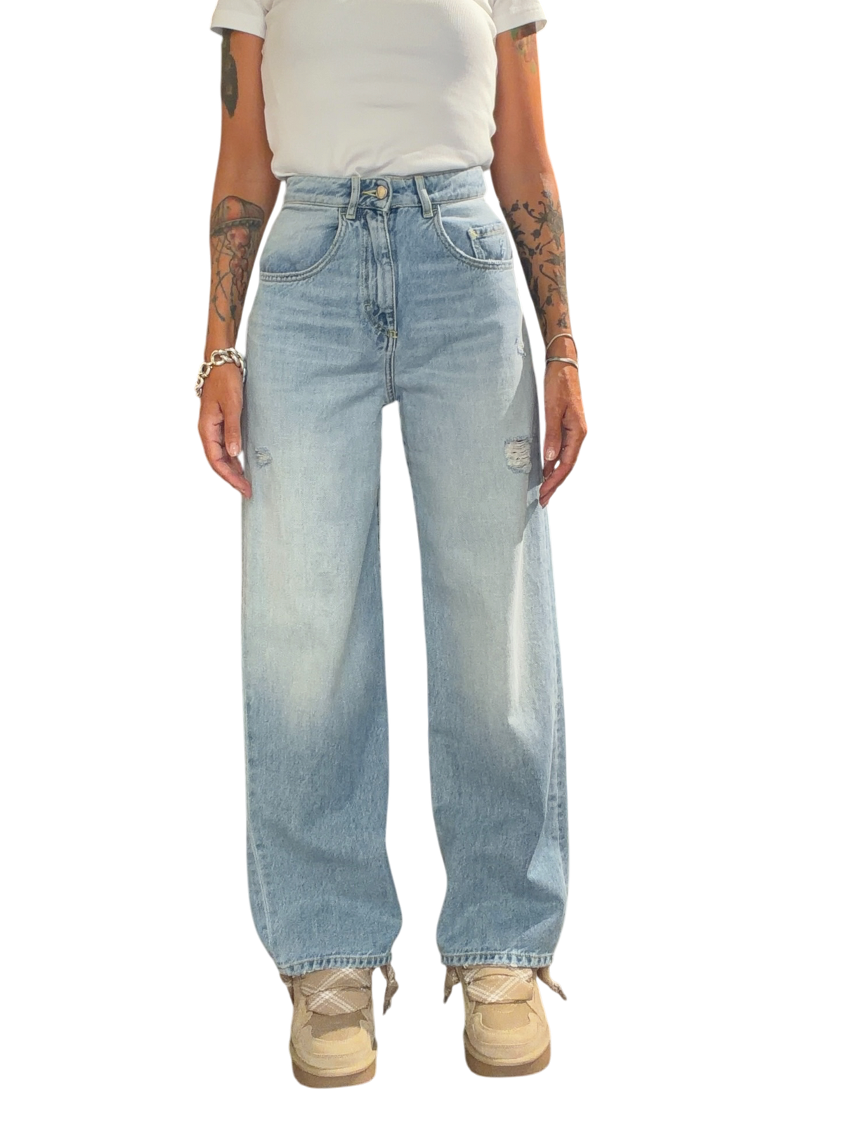 ICON DENIM Jeans Wide Leg POPPY SKY BLUE