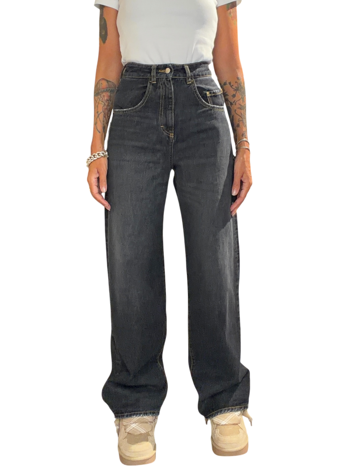 ICON DENIM Jeans Wide Leg POPPY NOIR