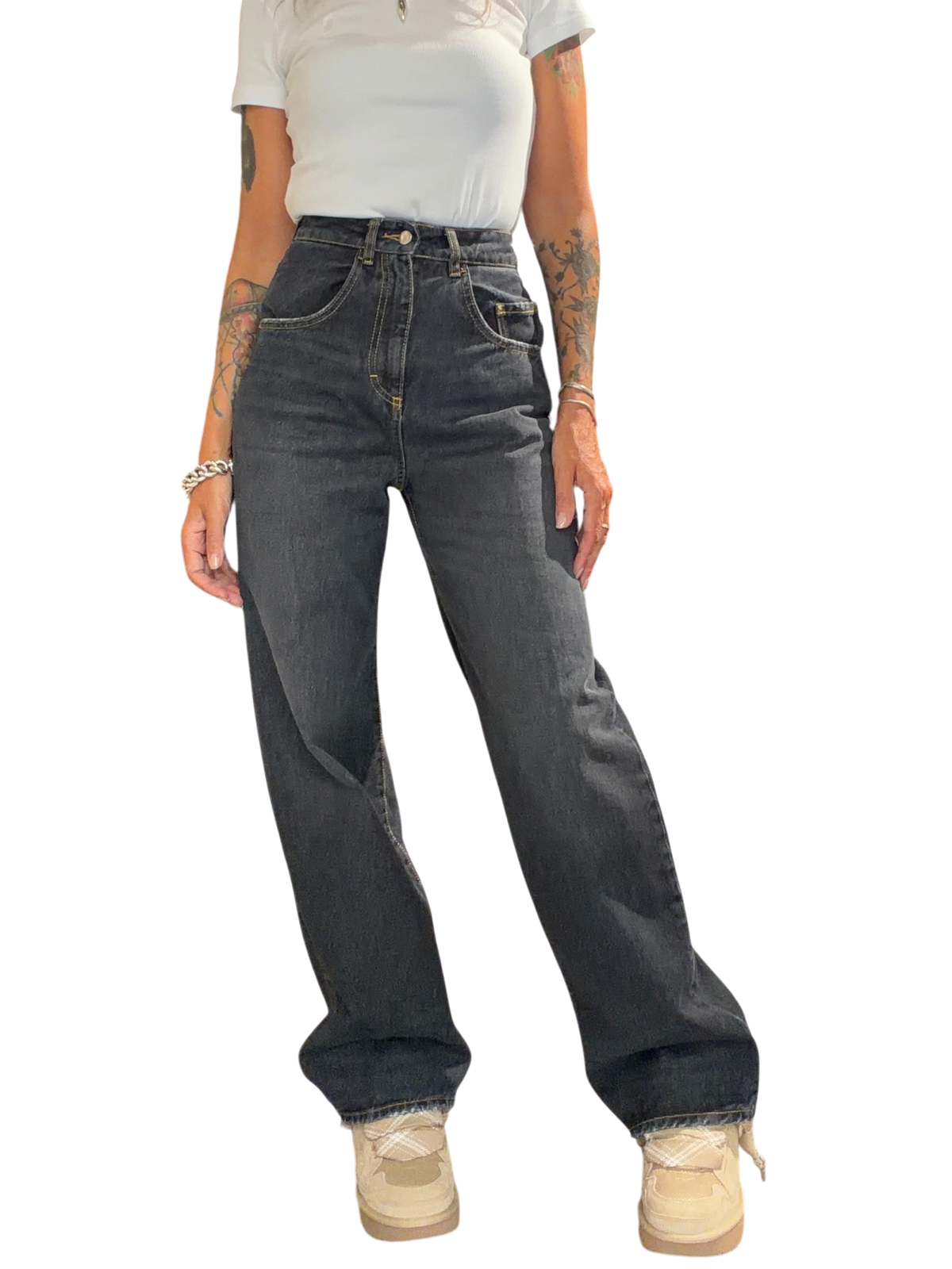 ICON DENIM Jeans Wide Leg POPPY NOIR