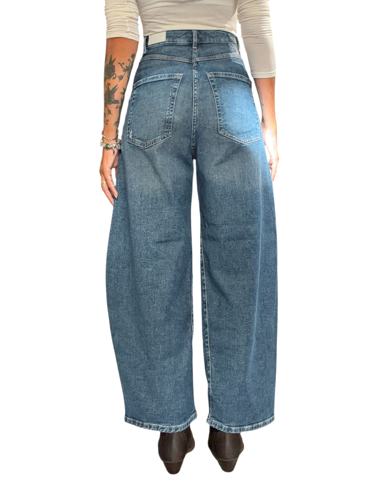 ICON DENIM Jeans Barrel GINNY DEEP BLUE
