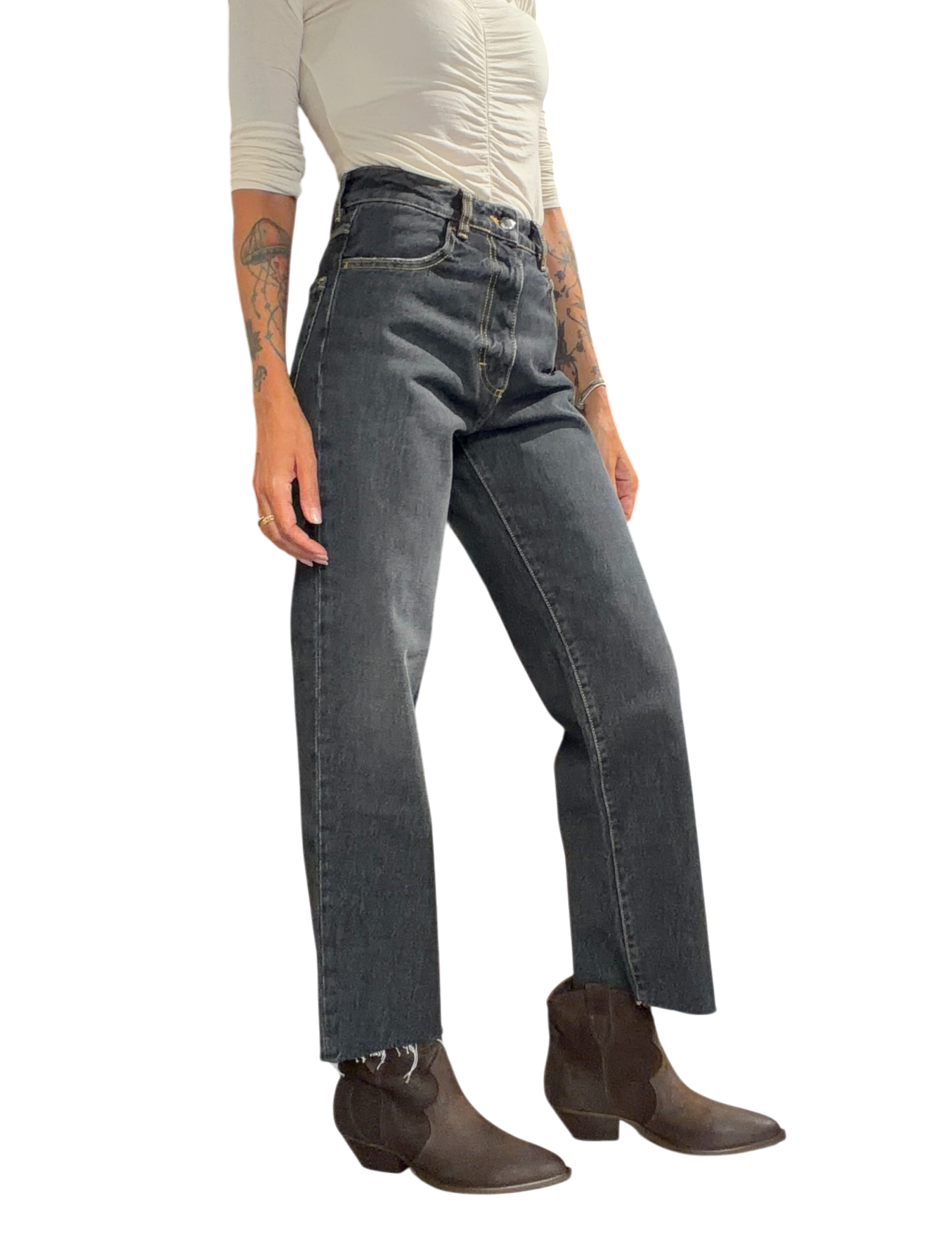 ICON DENIM Jeans a gamba dritta JILL NOIR
