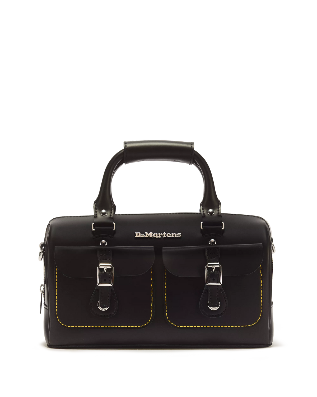DR MARTENS Borsa con manici in pelle Kiev BLACK