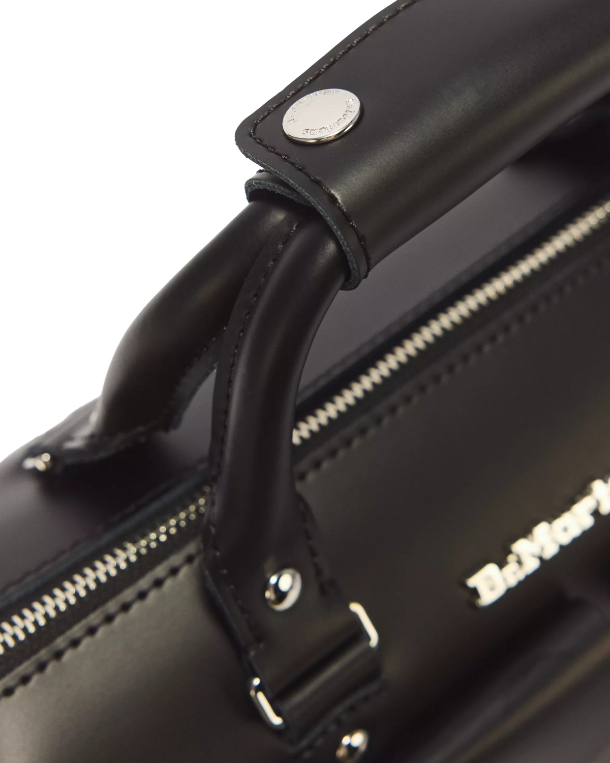 DR MARTENS Borsa con manici in pelle Kiev BLACK