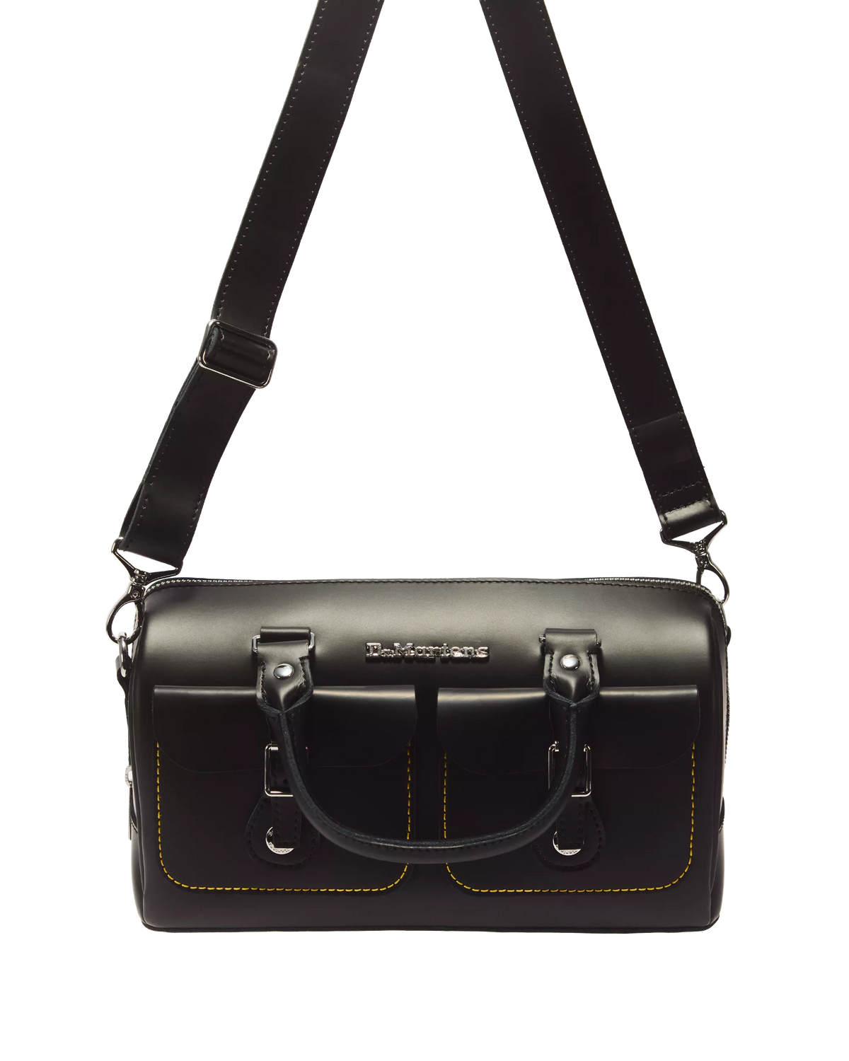 DR MARTENS Borsa con manici in pelle Kiev BLACK