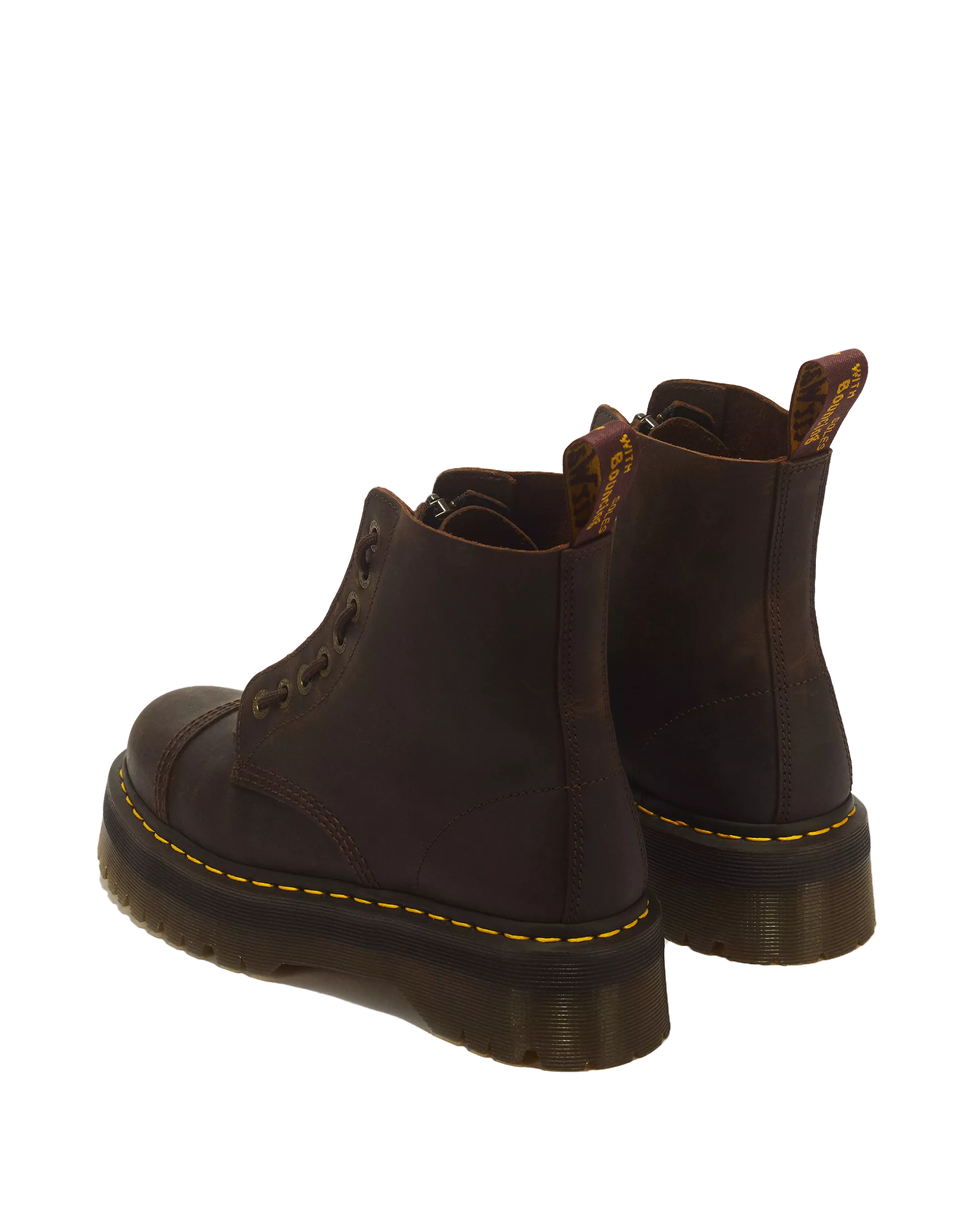 DR MARTENS Stivali Platform SINCLAIR Crazy Horse Dark Brown