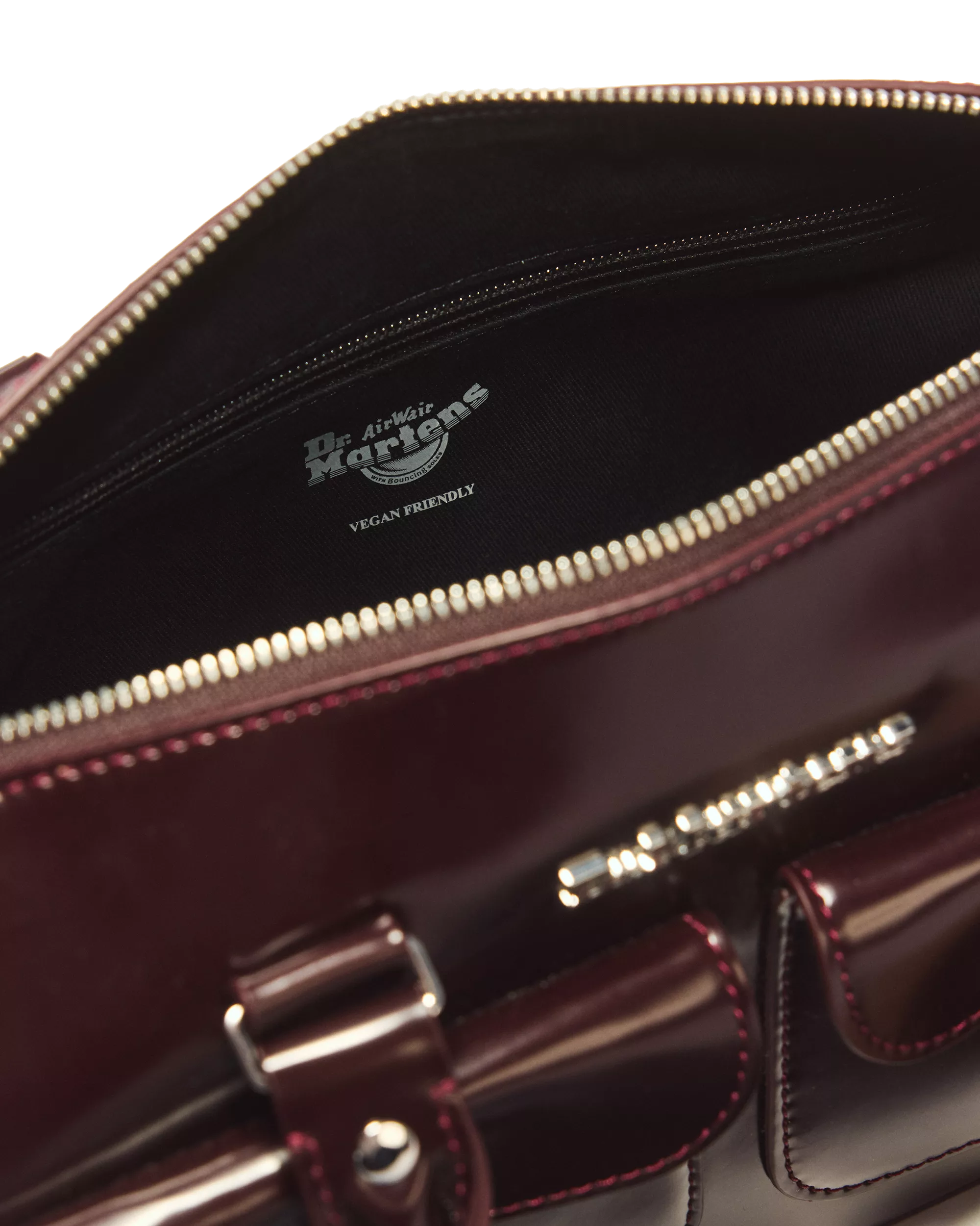 DR MARTENS Borsa con manici in pelle vegan Rub Off CHERRY RED