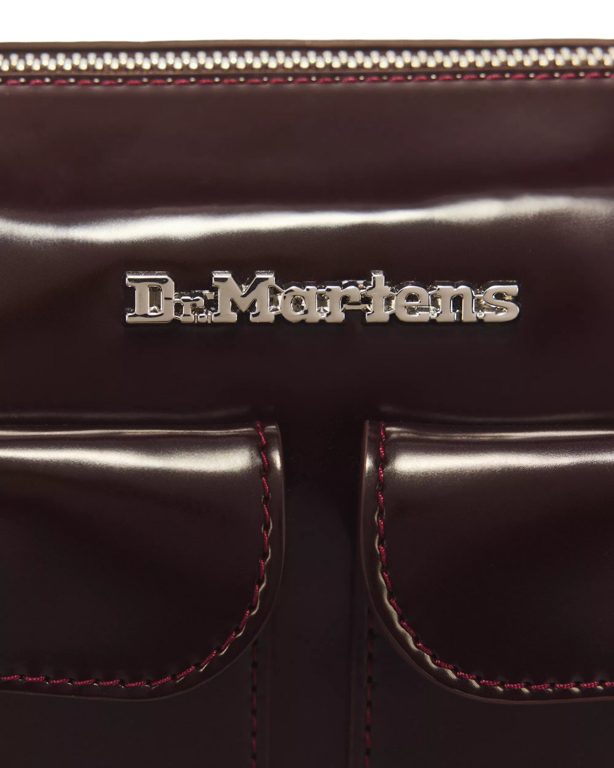 DR MARTENS Borsa con manici in pelle vegan Rub Off CHERRY RED