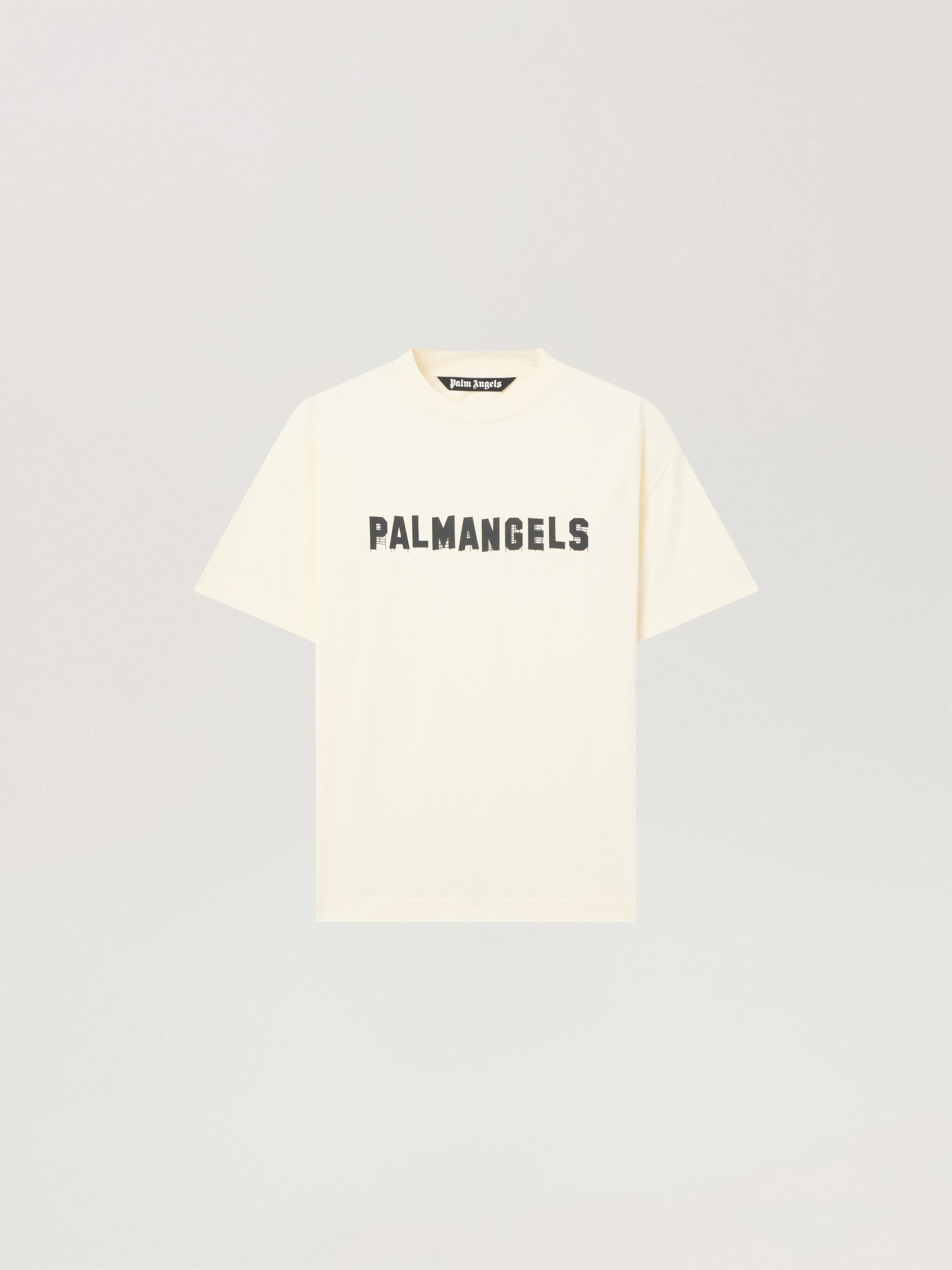 PALM ANGELS Palm Hills Regular T-Shirt OFF WHITE - BLACK