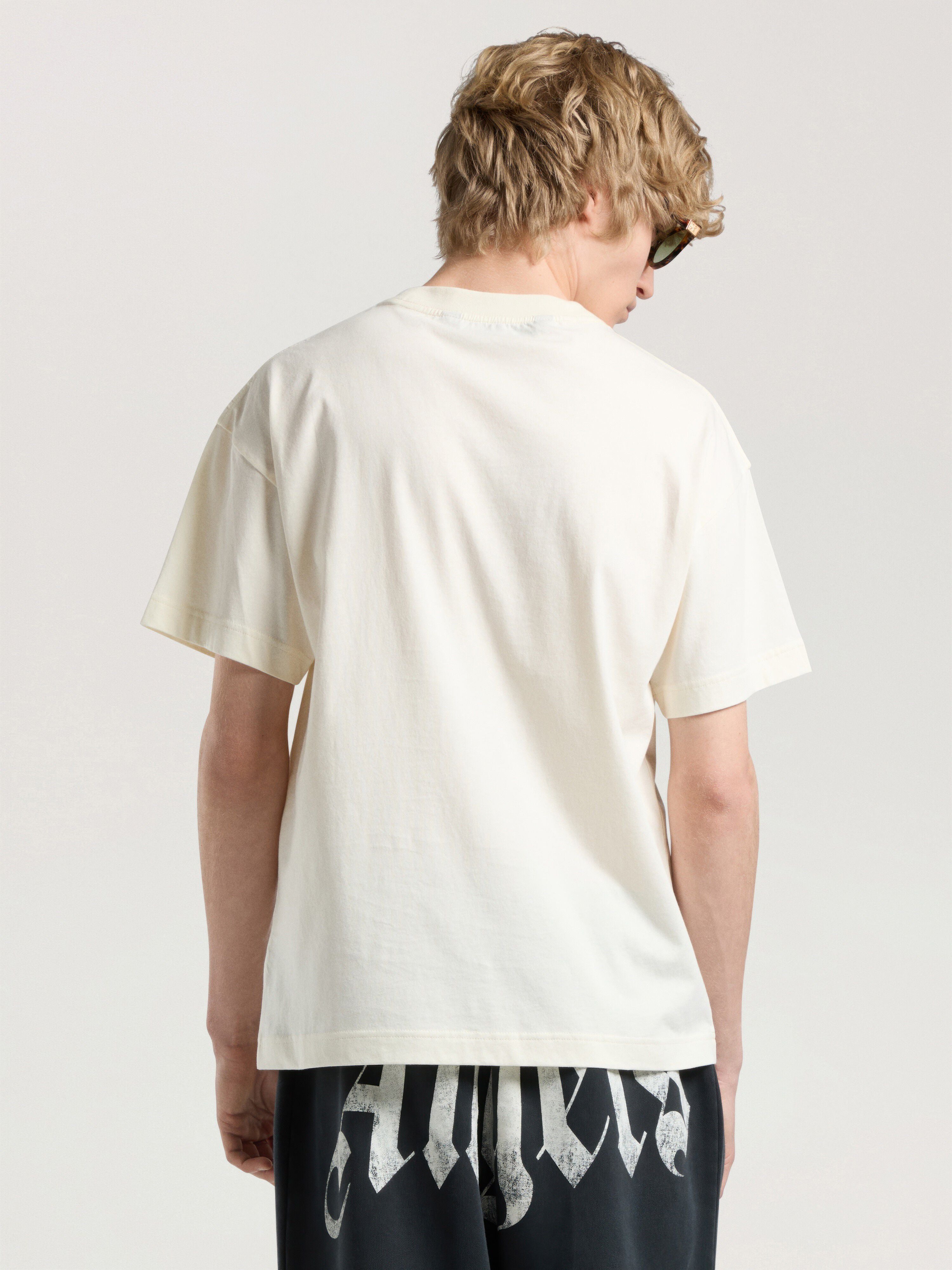 PALM ANGELS Palm Hills Regular T-Shirt OFF WHITE - BLACK
