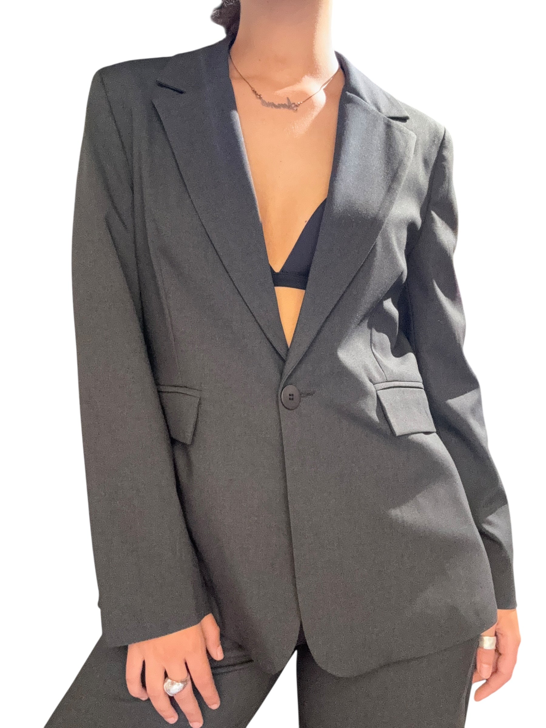 TENSIONE IN giacca monopetto grigio