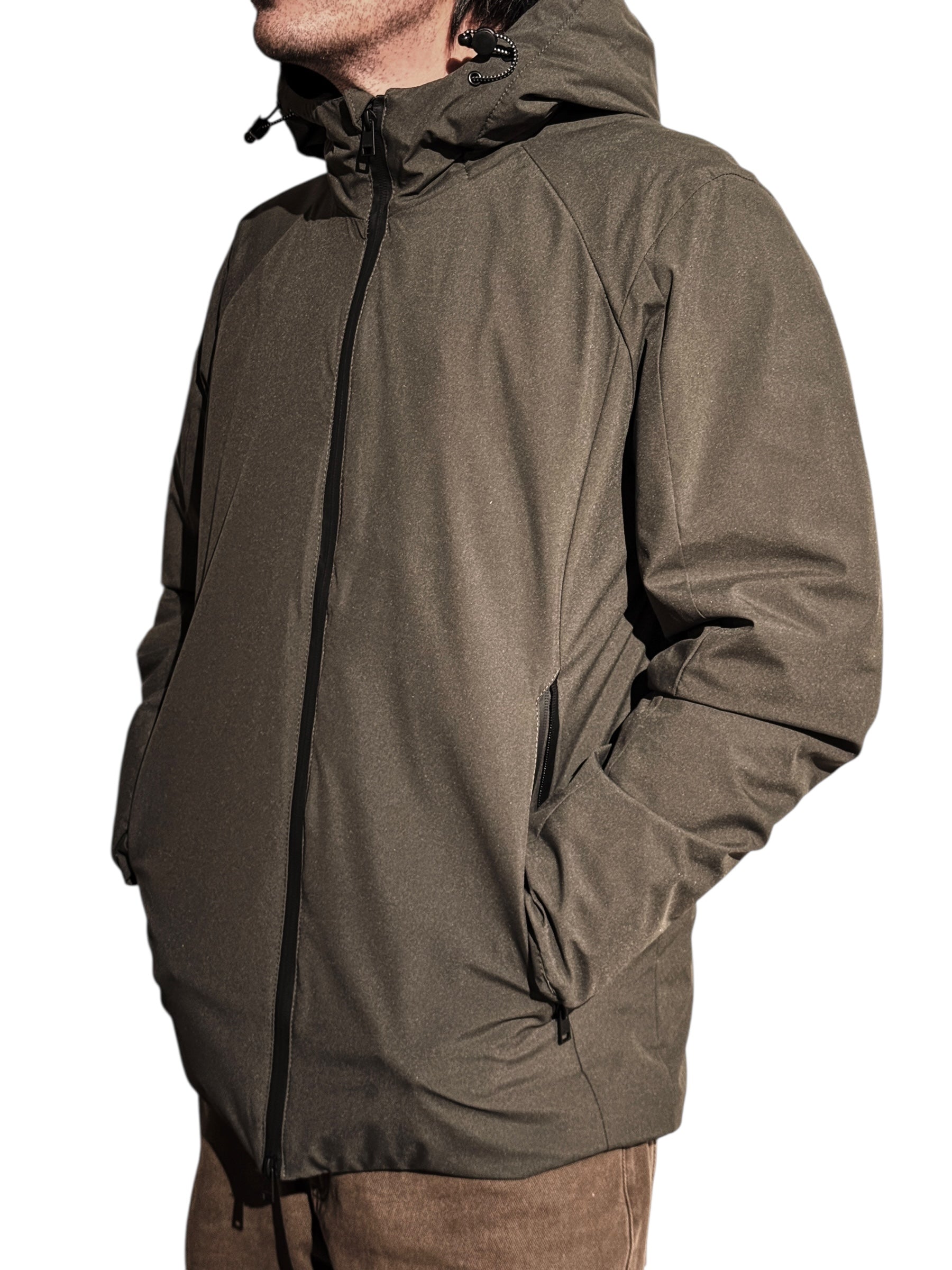 HAMAKI-HO Giacca imbottita con cappuccio VERDE