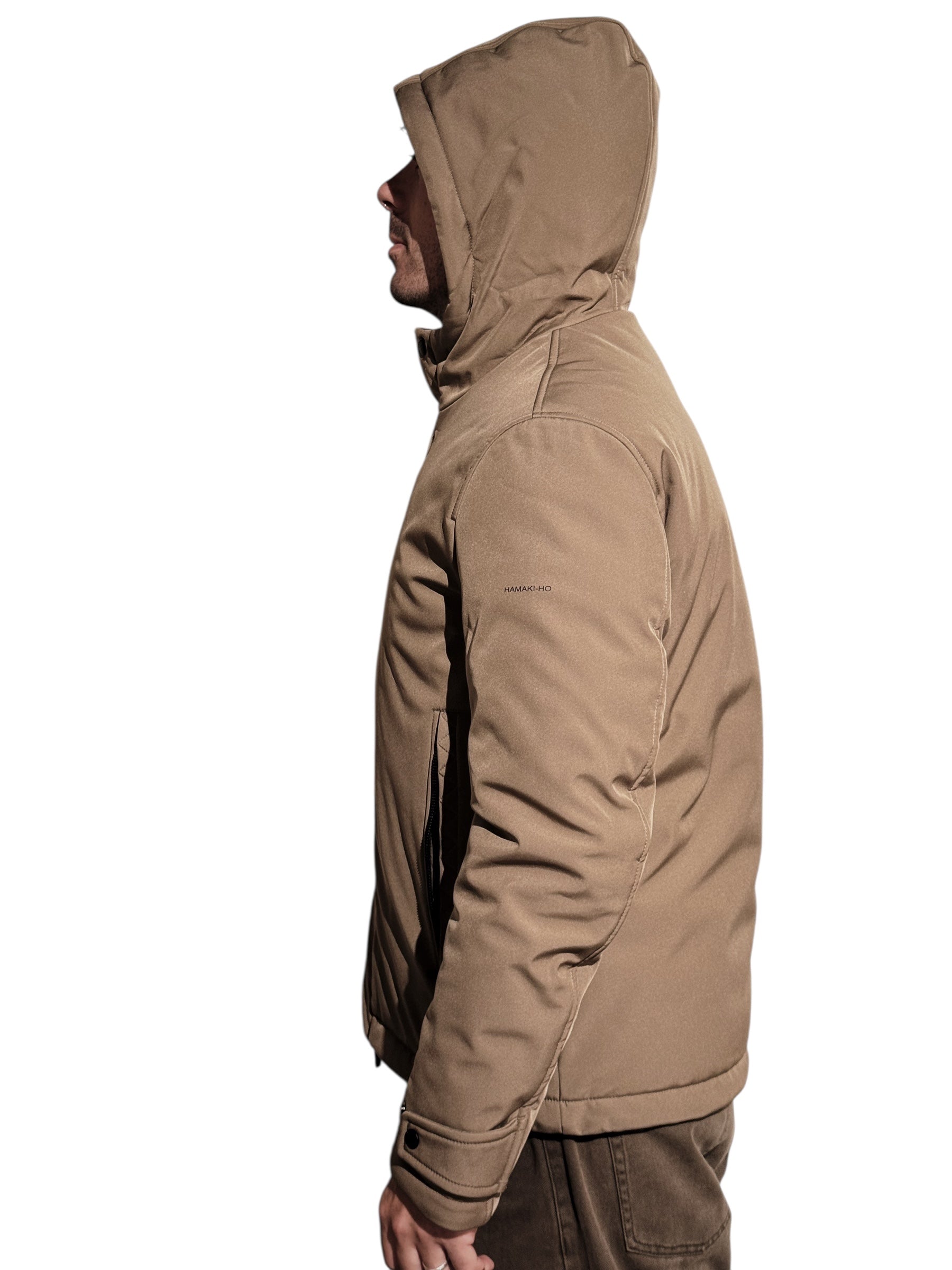 HAMAKI-HO Giubbotto imbottito con cappuccio FANGO