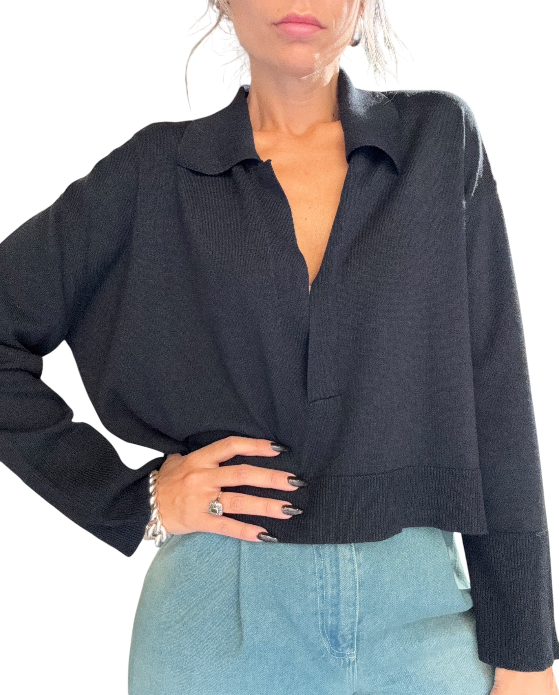 SO ALLURE maglia polo blu navy