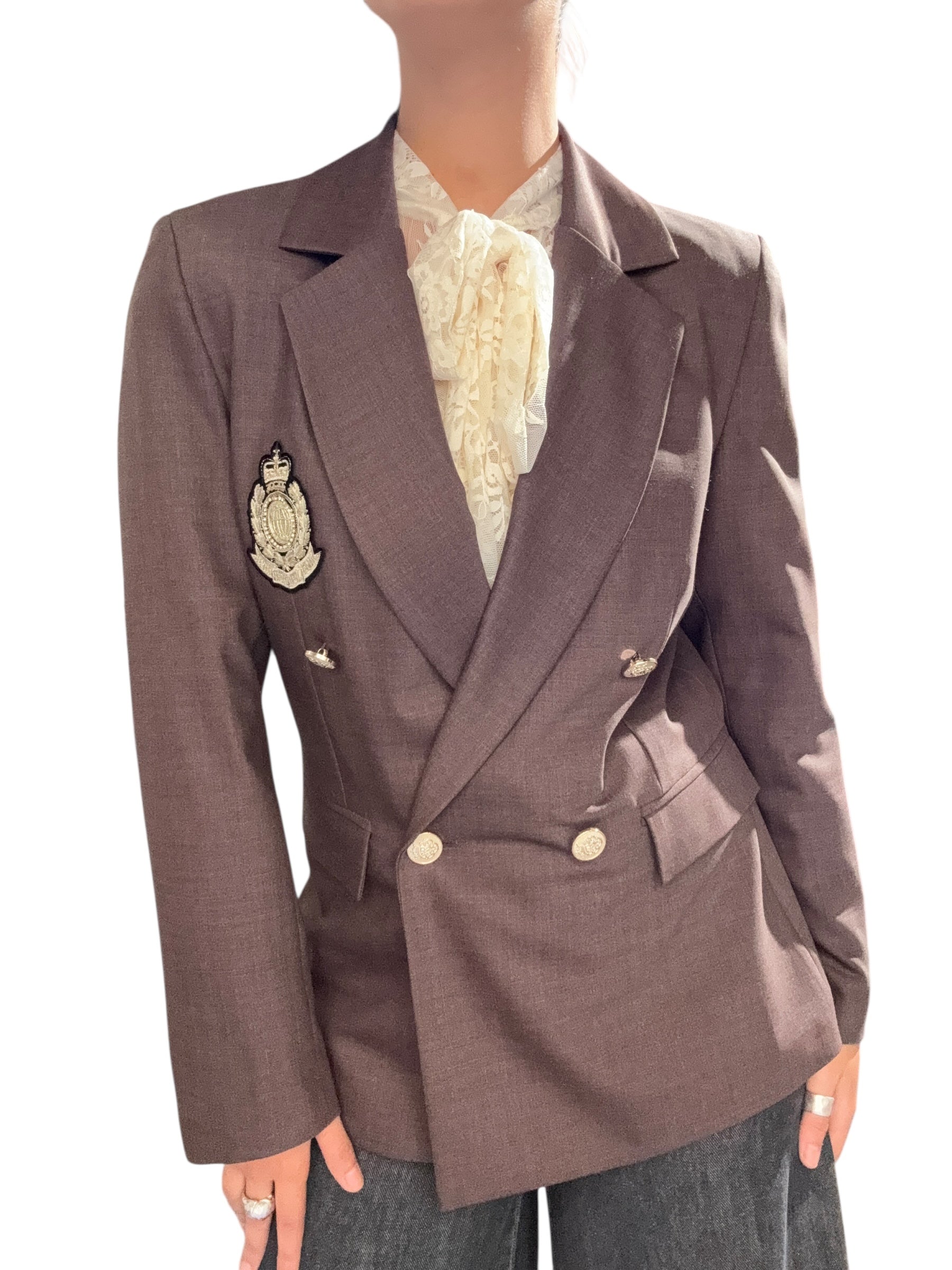 TENSIONE IN Giacca monopetto moro con applicazioni