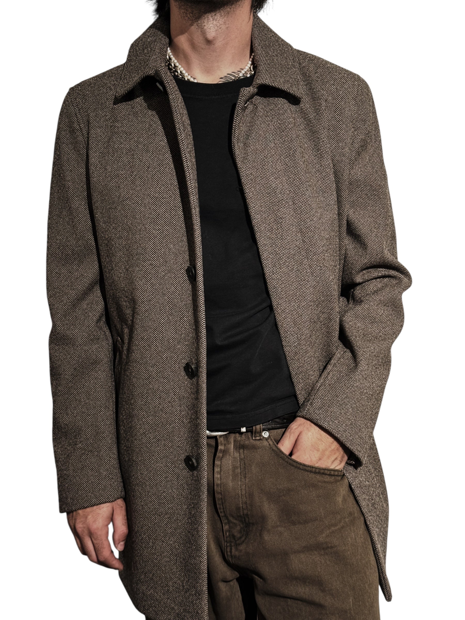 HAMAKI-HO Cappotto microfantasia BEIGE