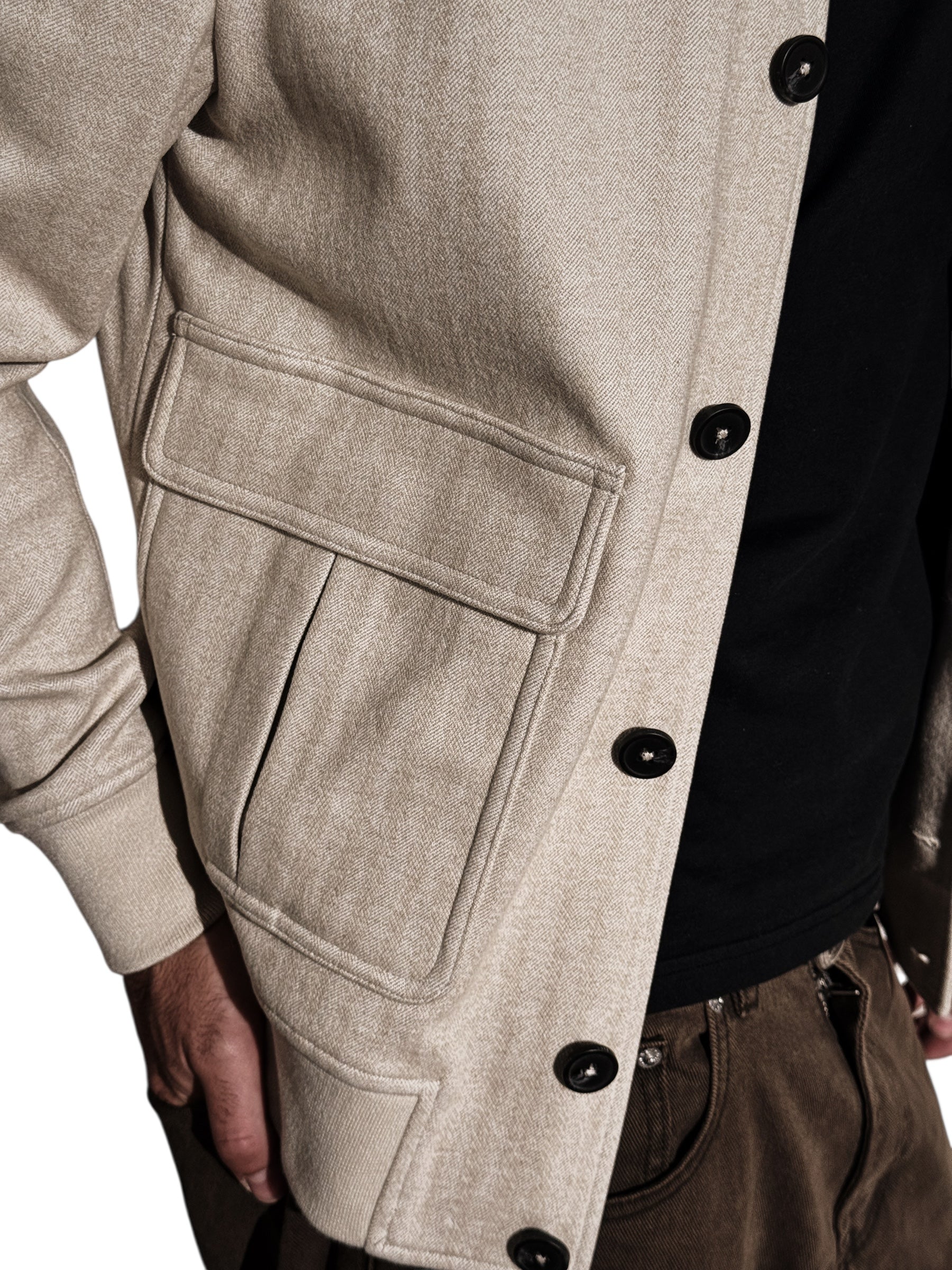 Bomber HAMAKI-HO in panno OFF WHITE