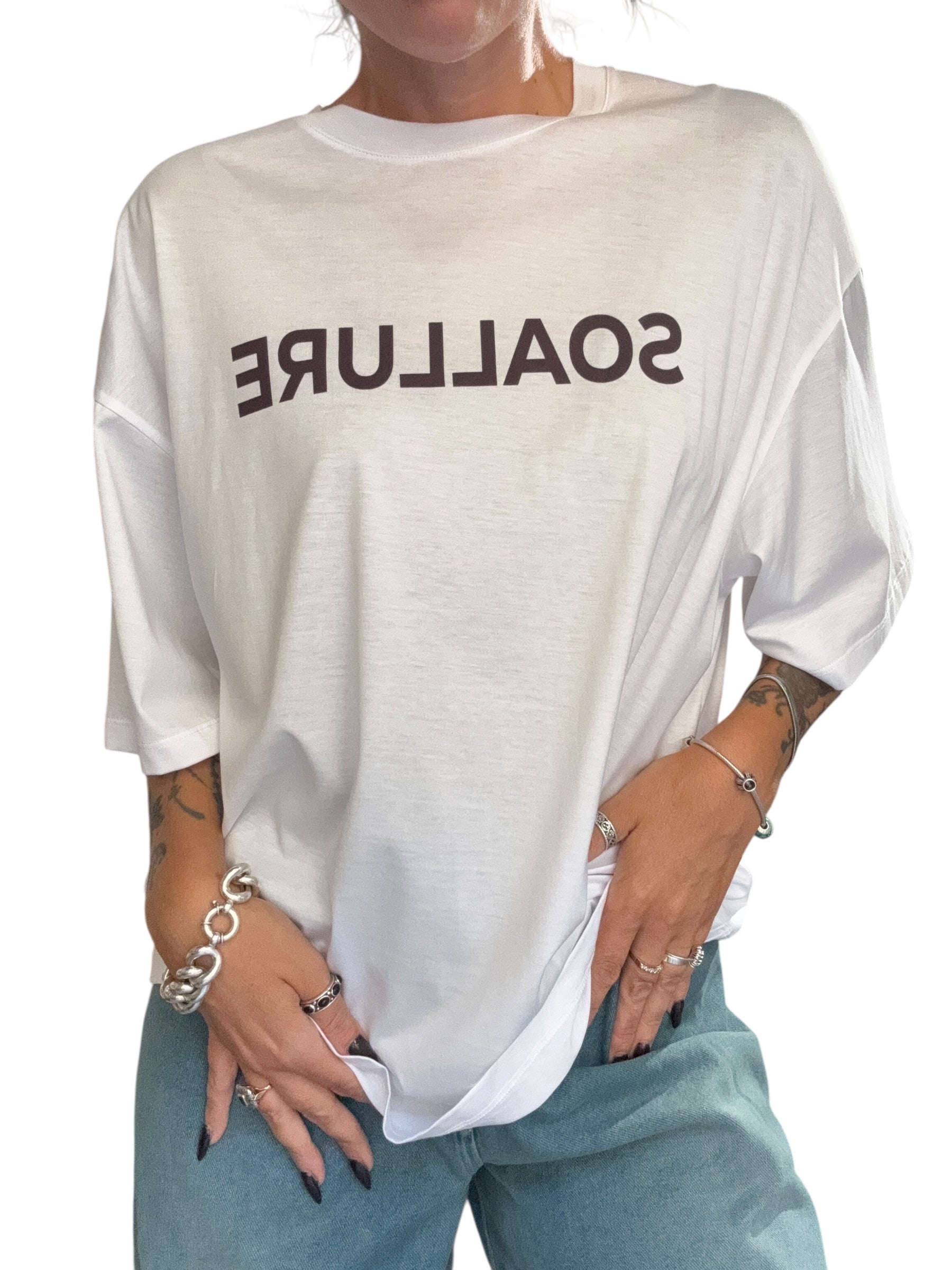 T-shirt SO ALLURE Logo Bianca