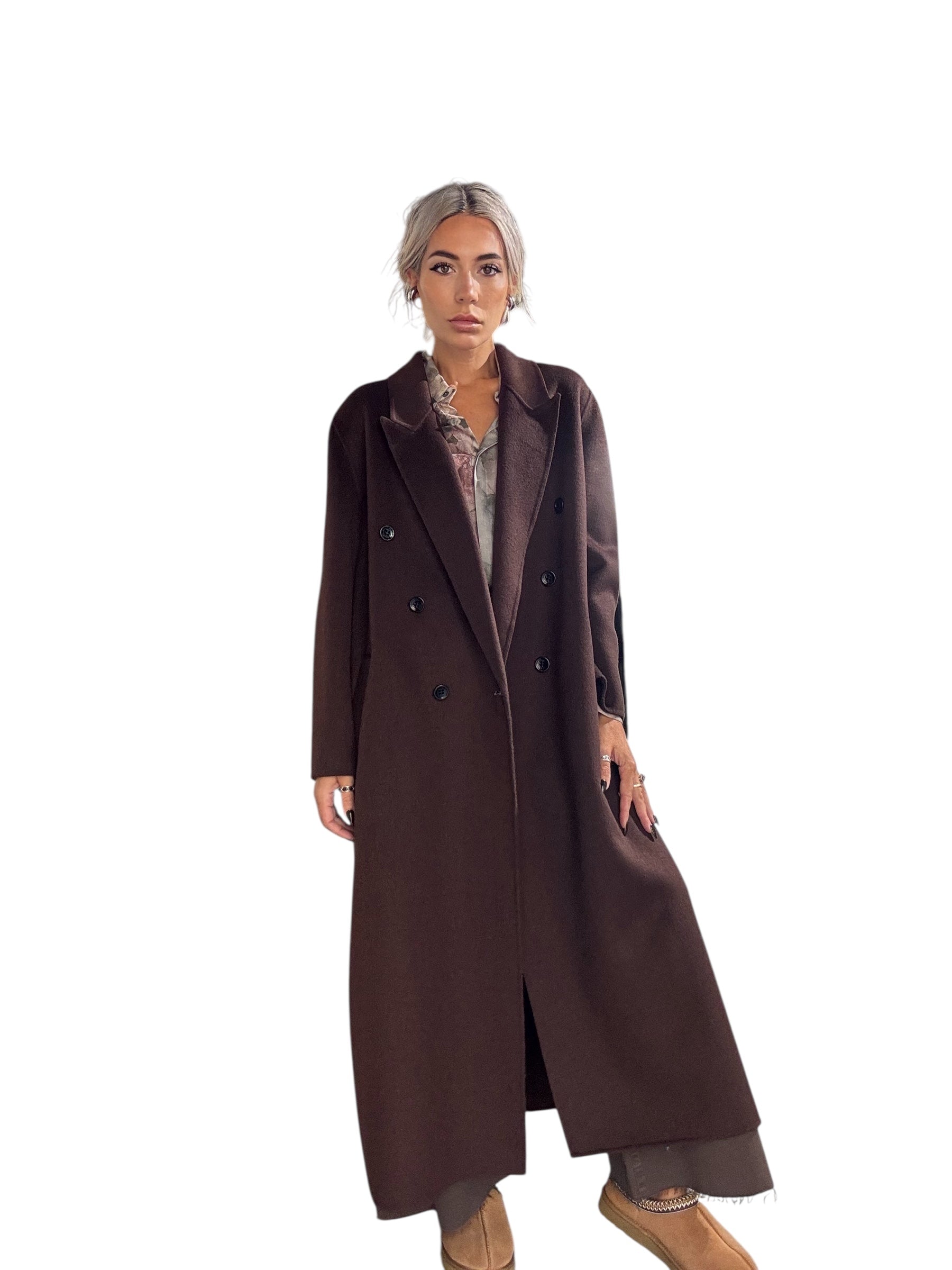 SO ALLURE Cappotto Taglio Lungo Fondente