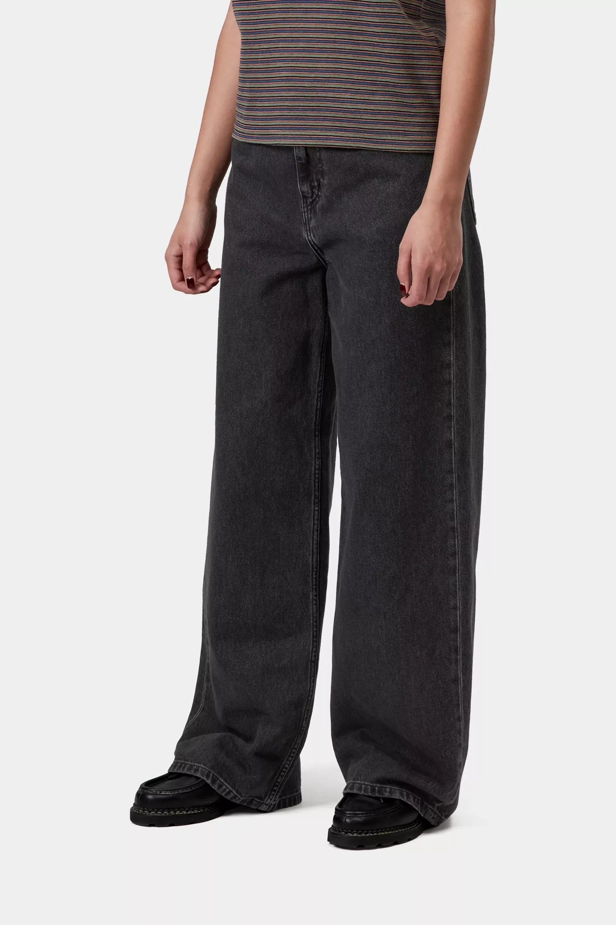 CARHARTT WIP W' Jane Pant Black, Heavy stone wash