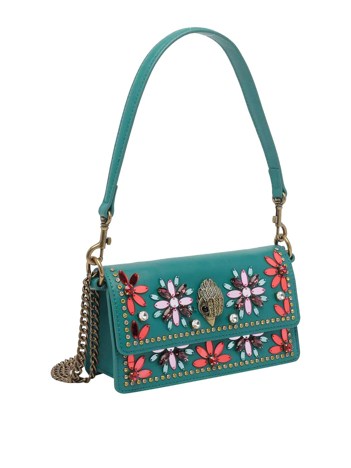 KURT GEIGER Small Sloane Flower Green