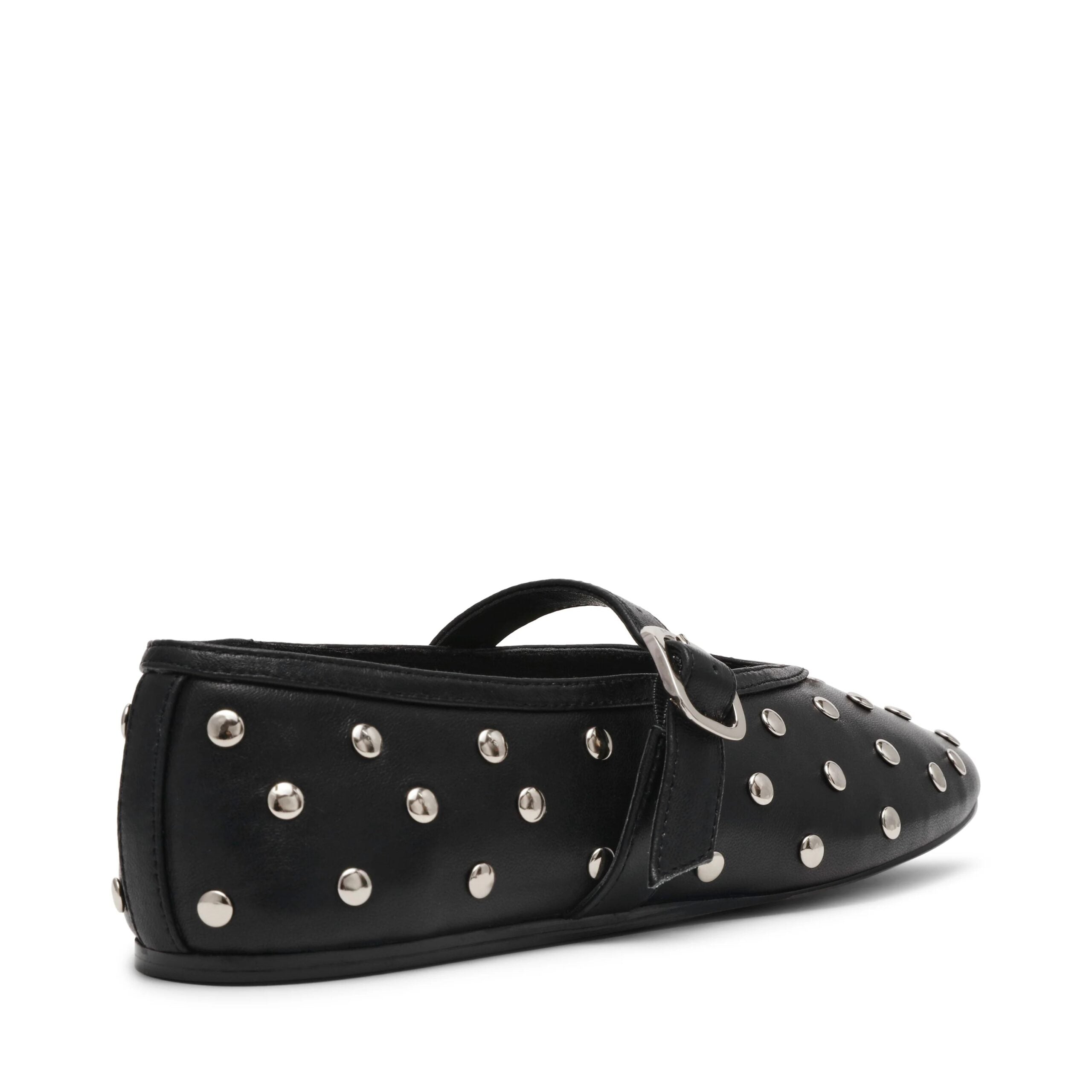 STEVE MADDEN Archer ballerina nera in pelle con borchie