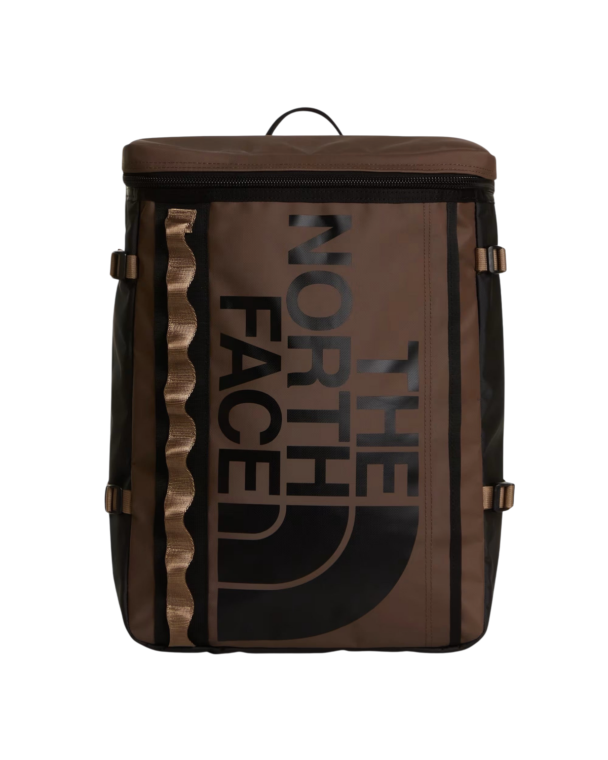 Zaino Blaze Shop The North Face Base Camp Fuse Box marrone e nero con design squadrato e logo frontale